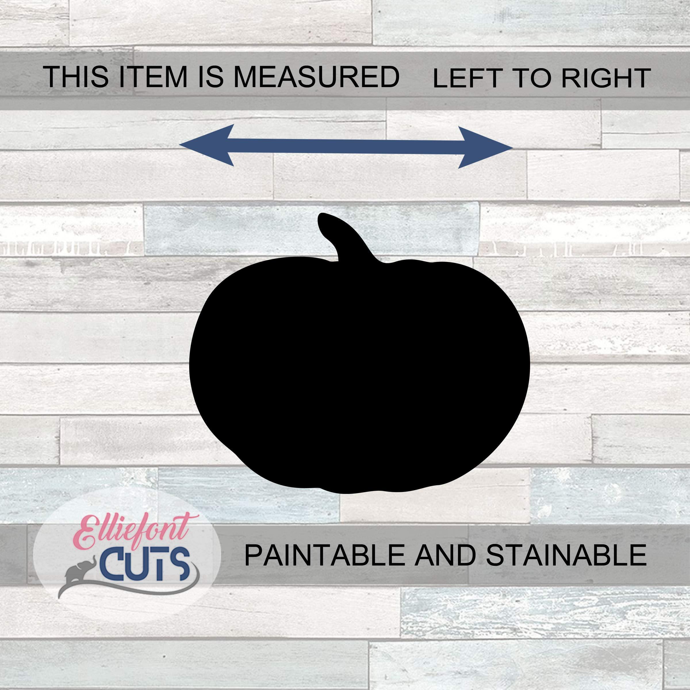 Elliefont Styles Pumpkin Wood Cutouts for crafts, Laser Cut Wood Shapes 5mm thick Baltic Birch Wood, Multiple Sizes Available