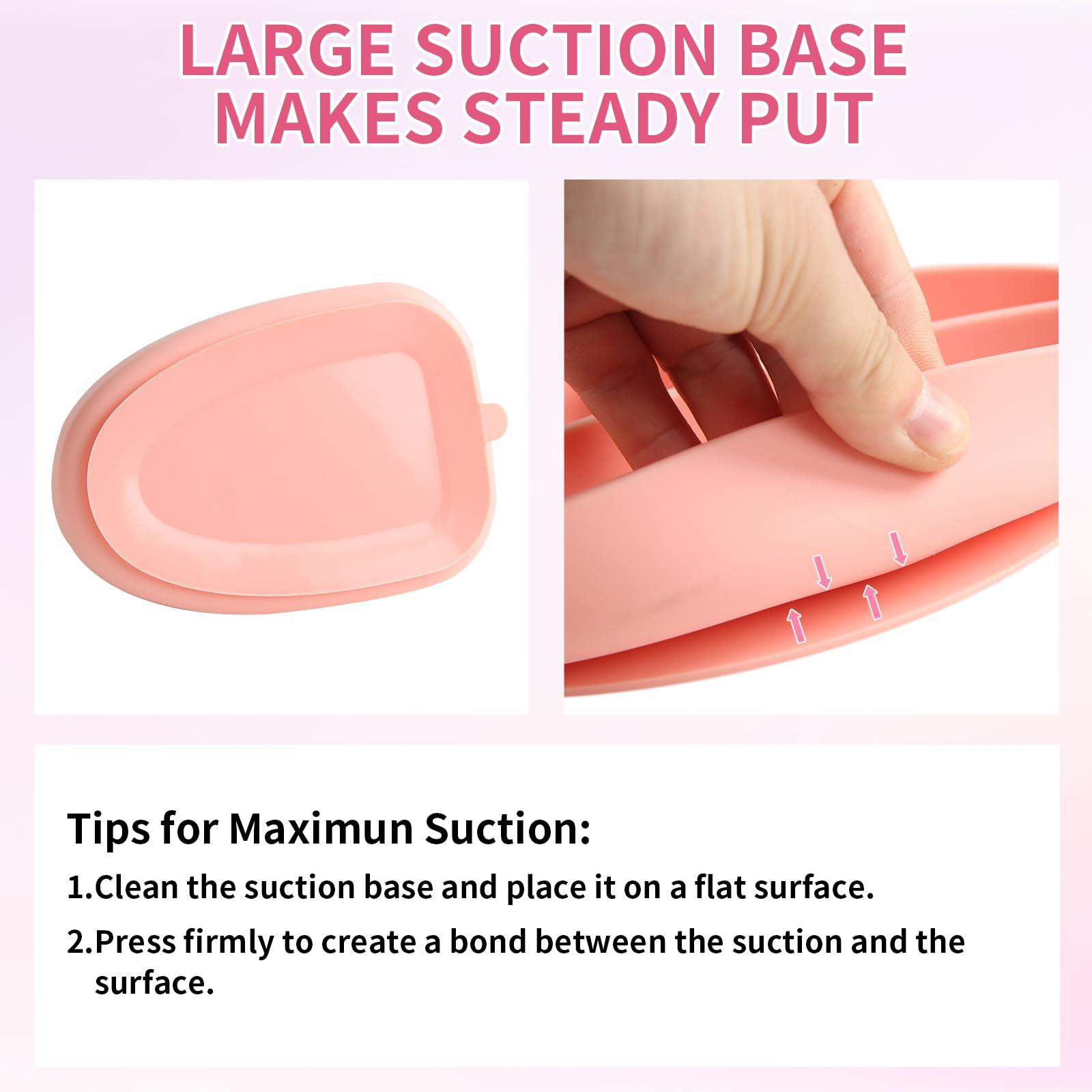 EuChoiz EuChoiz Silicone Baby Feeding Set, Baby Led Weaning Supplies with Suction Bowl Divided Plate, Toddler Self Feeding Dish Set with Bib and Plate, Spoon and Fork, Sippy Cup and Lid Cute Carrot Pink