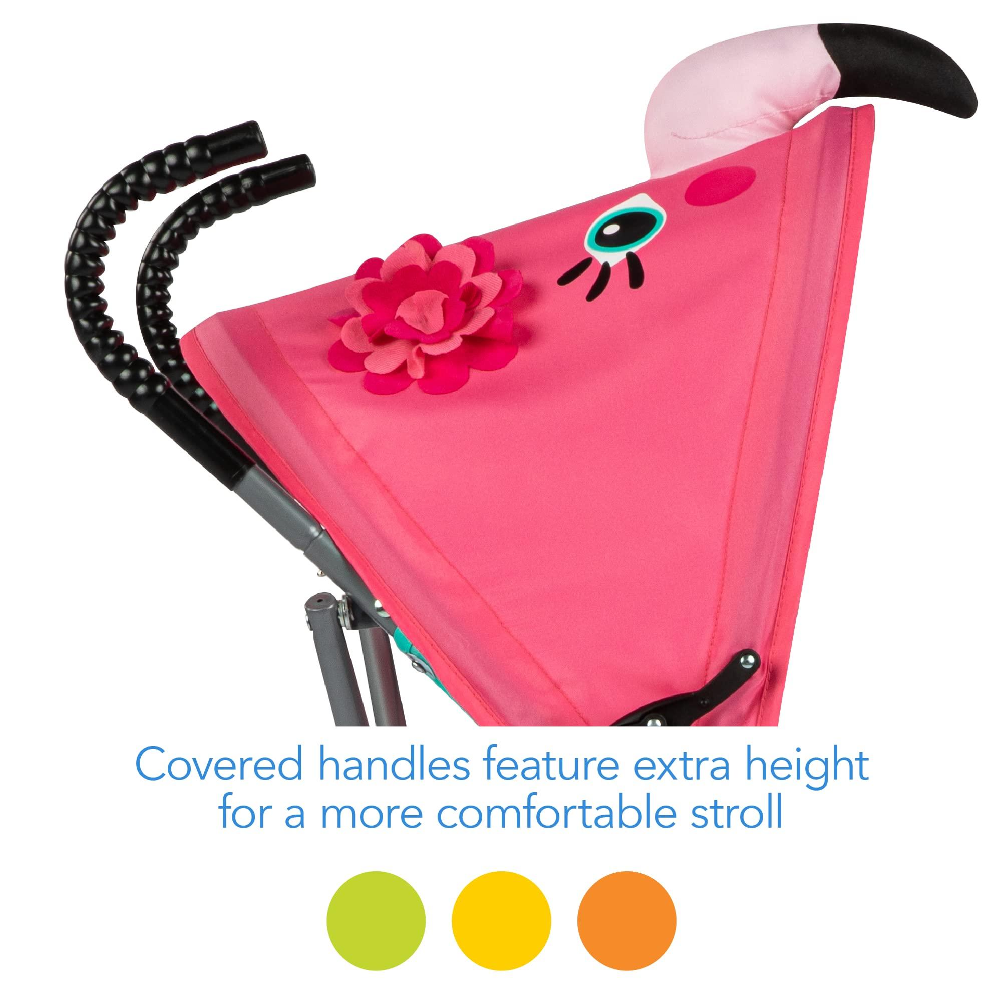 Cosco Cosco Character Umbrella Stroller, Easy to Store Anywhere with its Compact Umbrella fold, Pink Flamingo