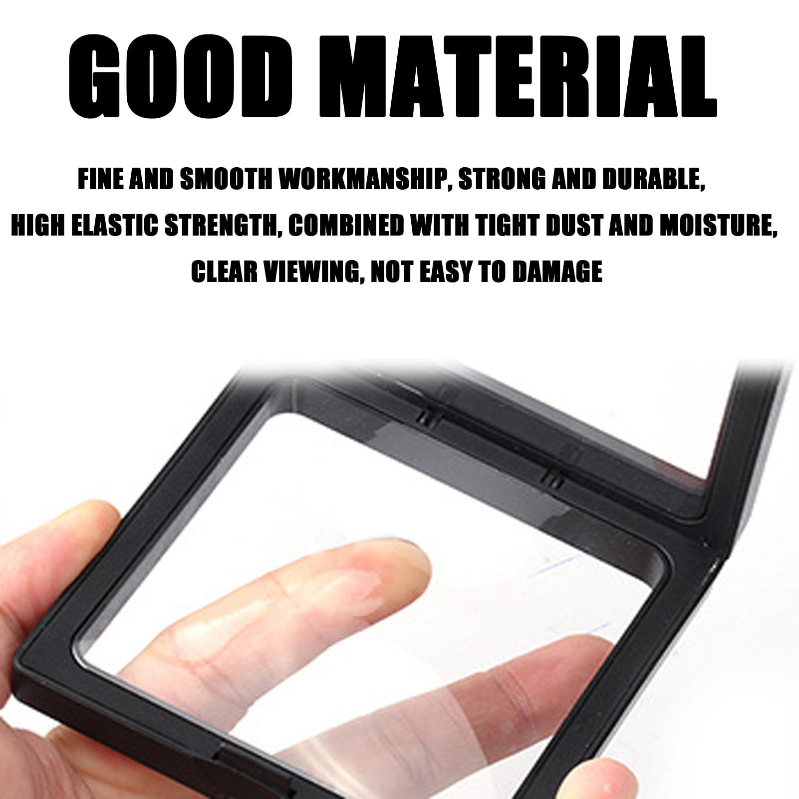 Generic Freeze Display ,12 Pack Freeze Display Case, 3D Floating Frame with Stand, Challenge Coin Display Holder, Freeze Display for Models, Cars, Coins, Medals, Souvenirs, Toys (White, 14*14cm)