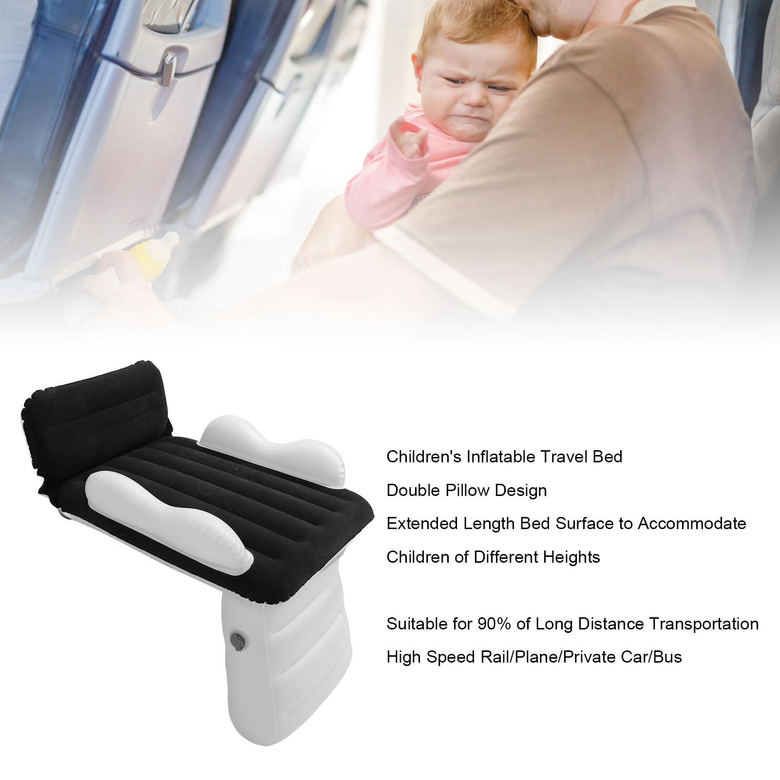 GOTOTOP Inflatable Toddler Travel Bed, Toddler Blow Up Mattress with Sides, with Safety Bumpers for Travel, Complete Kids Air Mattress Set with High Speed Pump and Carry Bag