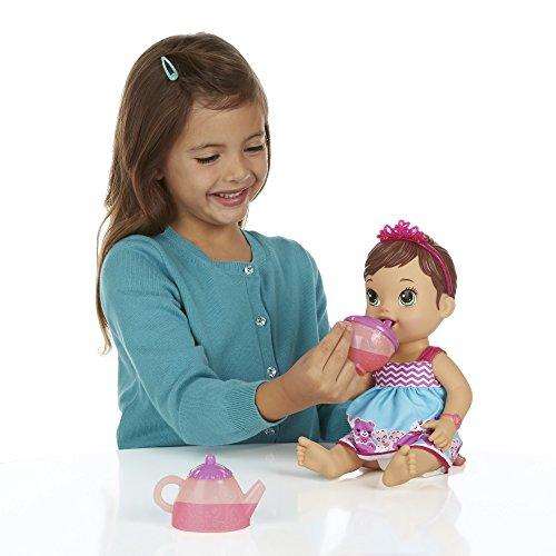 Baby Alive Lil' Sips Baby Has a Tea Party Doll (Brunette) image-3