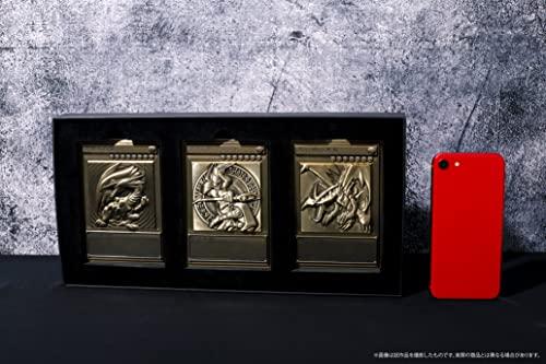 (Movic) Movic Yu-Gi-Oh! Duel Monsters Blue Eyes White Dragon, Black Magician, Red Eye Black Dragon Relief Set, Size Approx. 3.5 x 5.0 inches (89 x 127 mm), Zinc Alloy Material