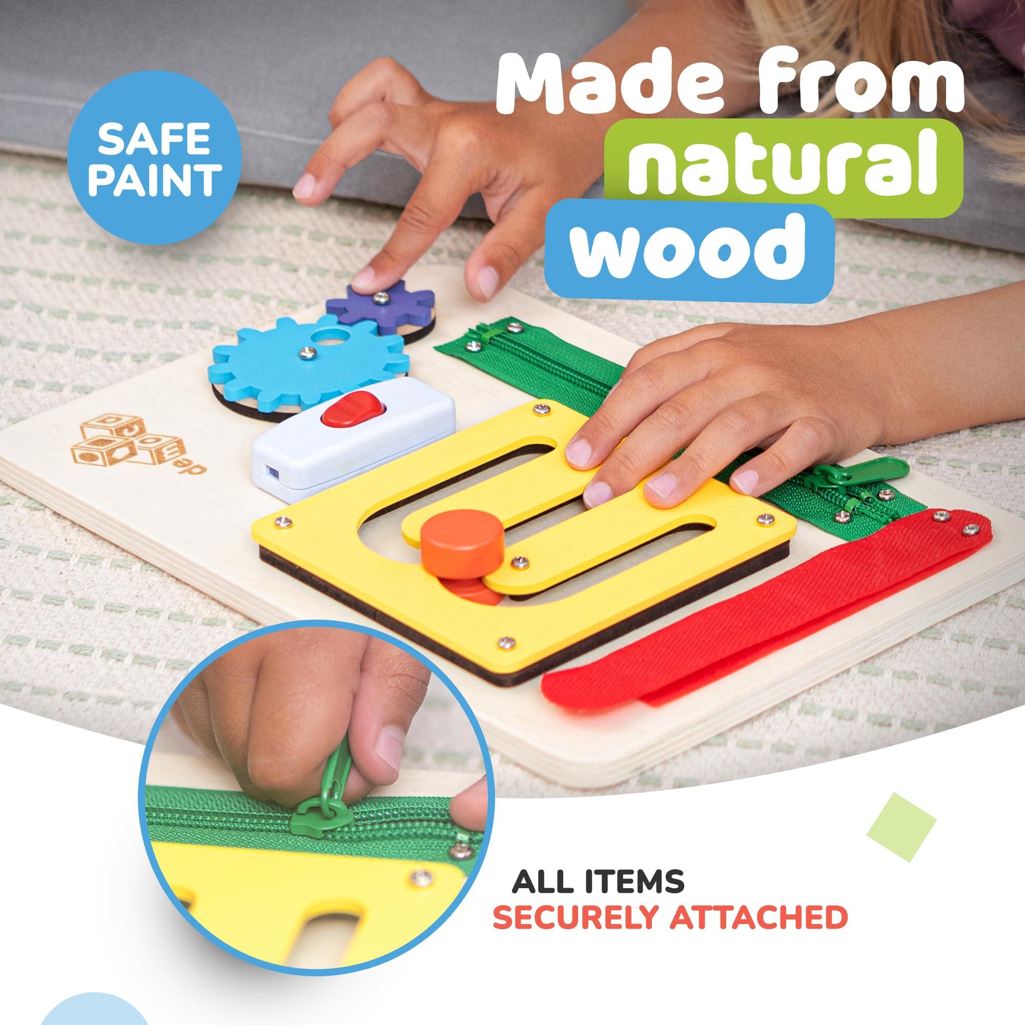 deMoca deMoca Busy Board & Quiet Book Set: Montessori-Inspired Toddler Learning Bundle