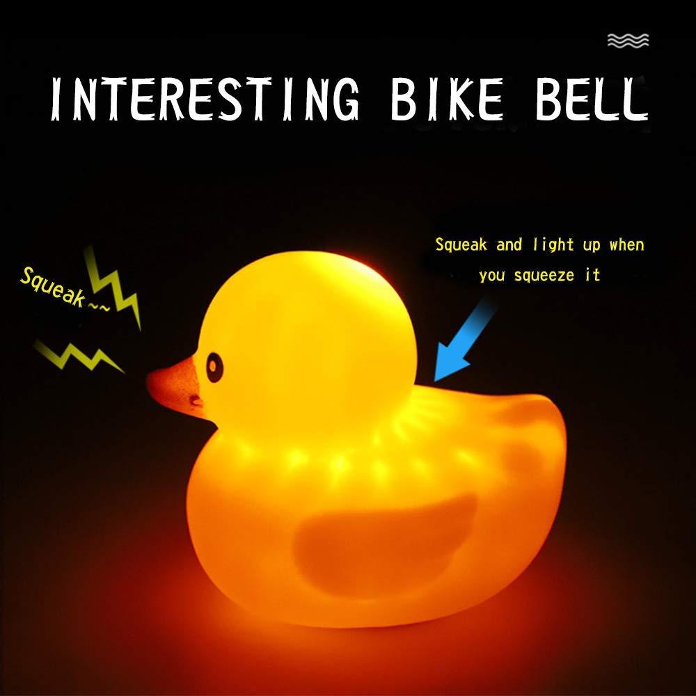 wonuu wonuu Rubber Duck Car Ornaments, Squeeze Duck Dashboard Decorations Bicycle Decor for Cycling Motorcycle & Bicycle Accessories Decorations (Brilliant Black-L&G)