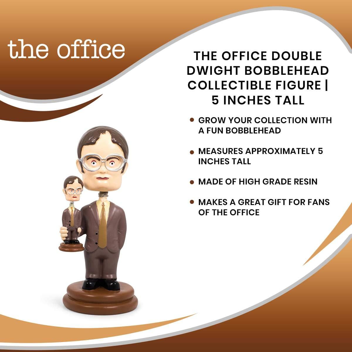 Surreal Entertainment Surreal Entertainment The Office Double Dwight Resin Bobblehead | Collectible Action Figure Statue, Desk Toy Accessories | Novelty Gifts for Home Office Decor | 5 Inches Tall