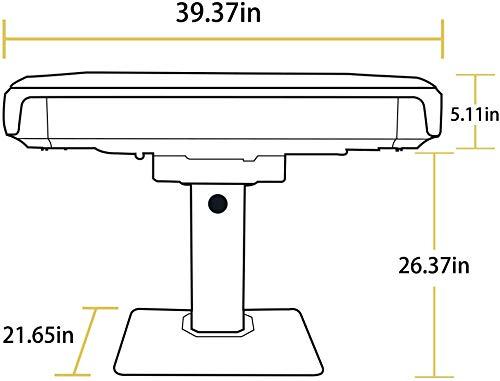 usamjtable Ultra-Thin Automatic Mahjong Table in Wooden Color with Folding Roller Coaster Style, 36mm American Style Tiles with Numbers, Built-in Hard Table Cover