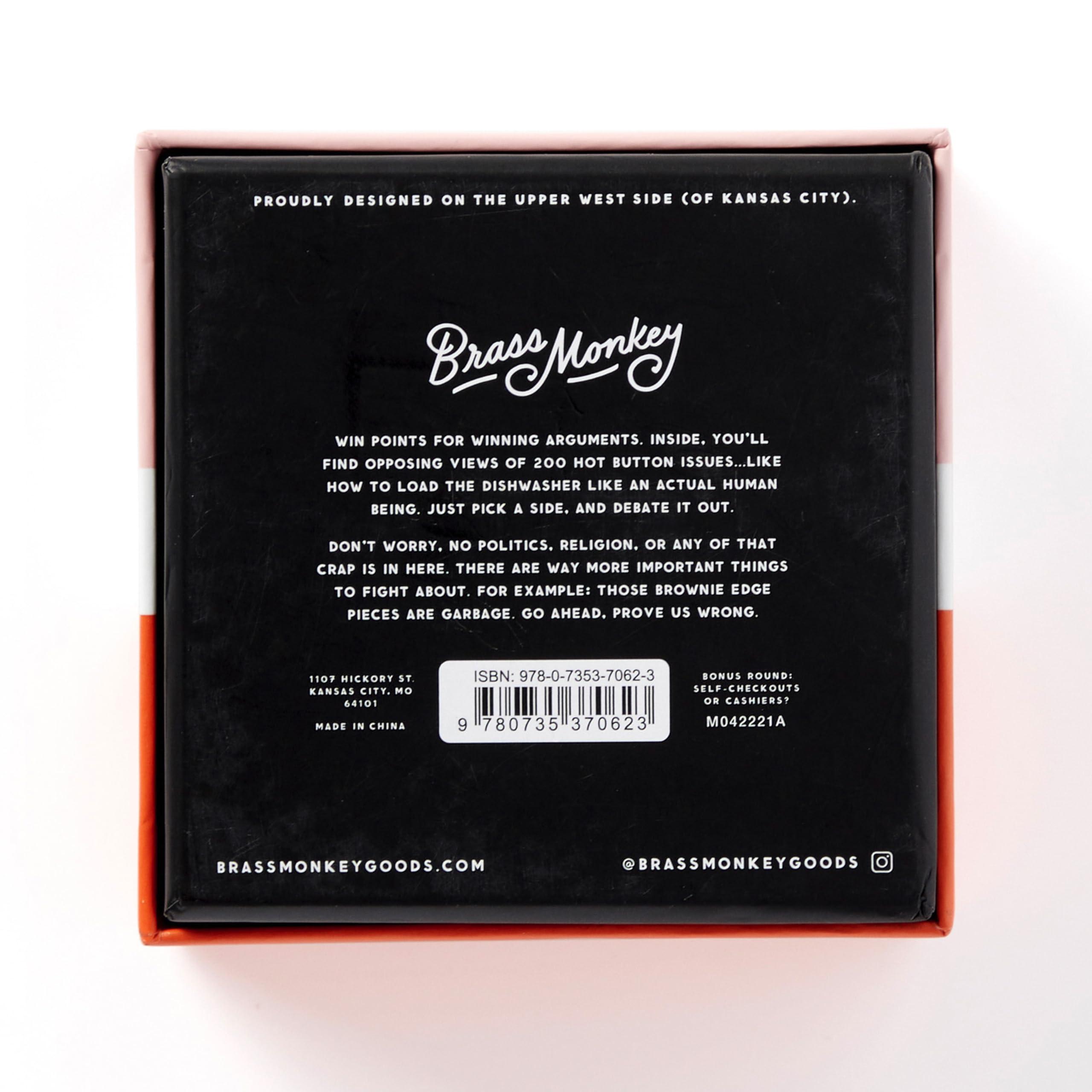 Brass Monkey Brass Monkey Debatable Game Set | 200 Two-Sided Game Cards for Things to Argue About | Social Game | Great Gift for Adults