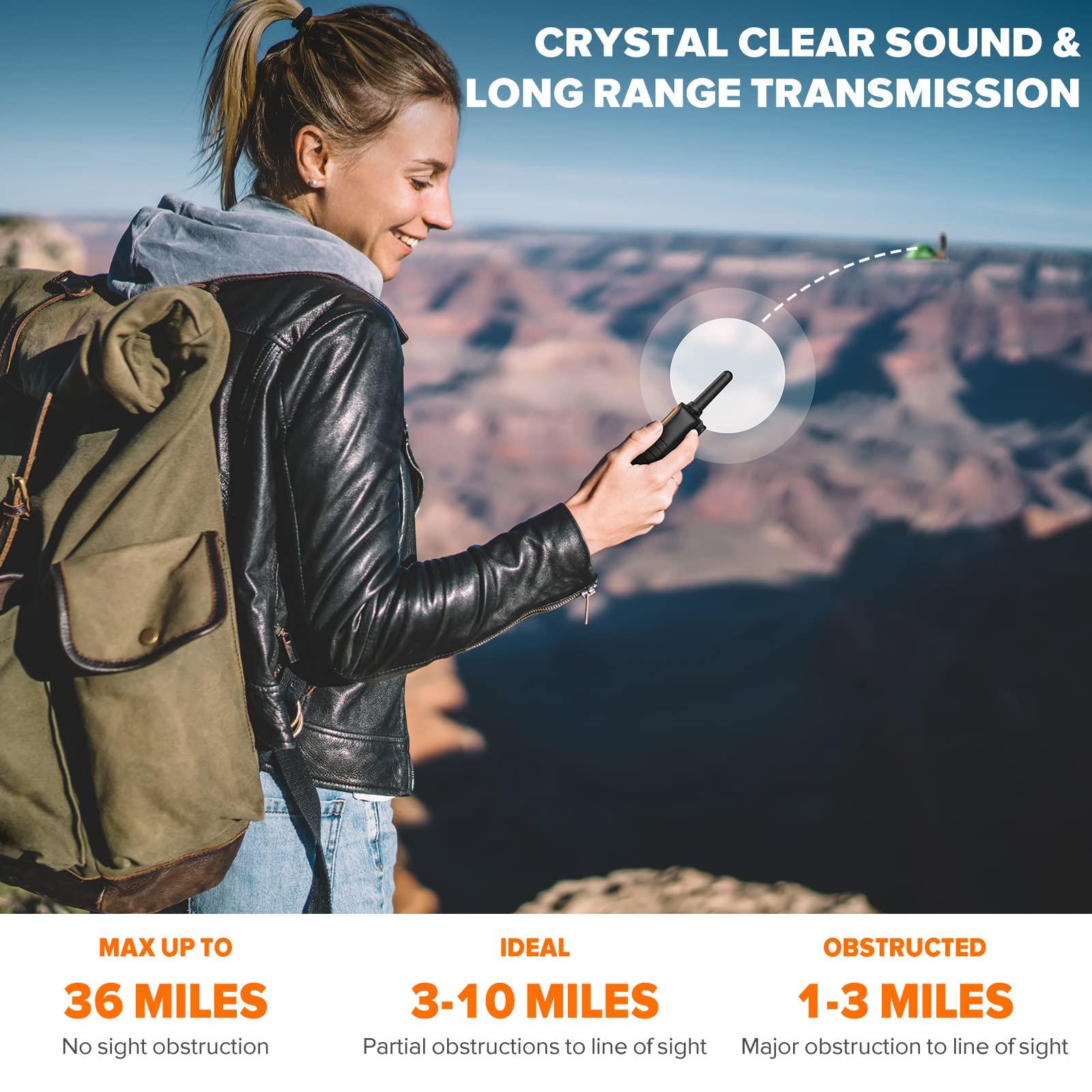 Wishouse Wishouse Walkie Talkies for Kids Adults Family Long Range Rechargeable 8 Pack