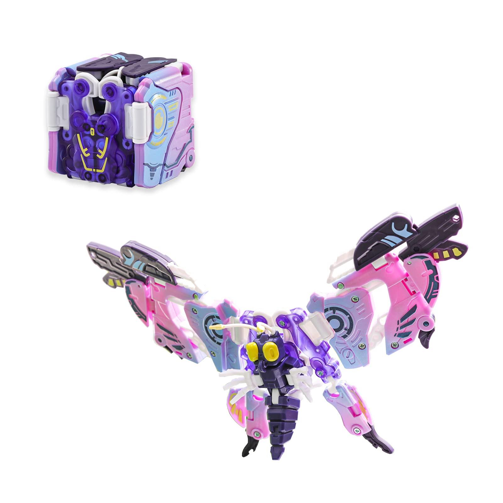 52TOYS 52TOYS BEASTBOX BB-56 Bullet Deformation Toys Action Figure, Converting Toys in Mecha and Cube, Perfect Birthday Party Gift for Teens and Adults, Designed by Butterfly