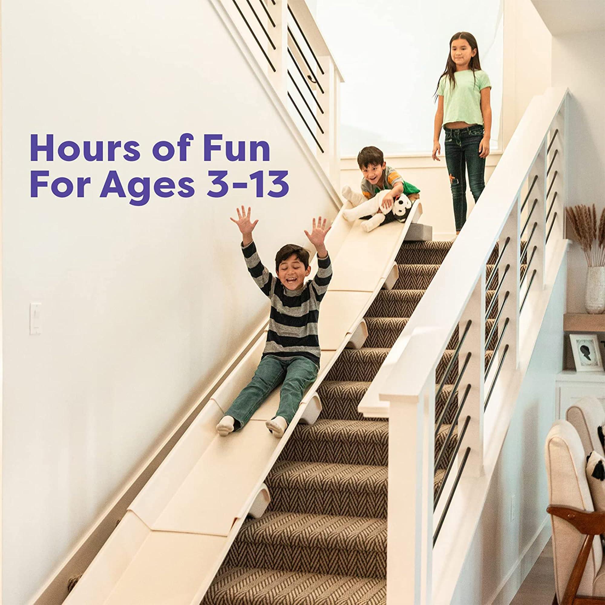 Stairslide StairSlide 8-Pack Stair Mounted Kids Indoor Slide Attachment Set, Up to 155lbs