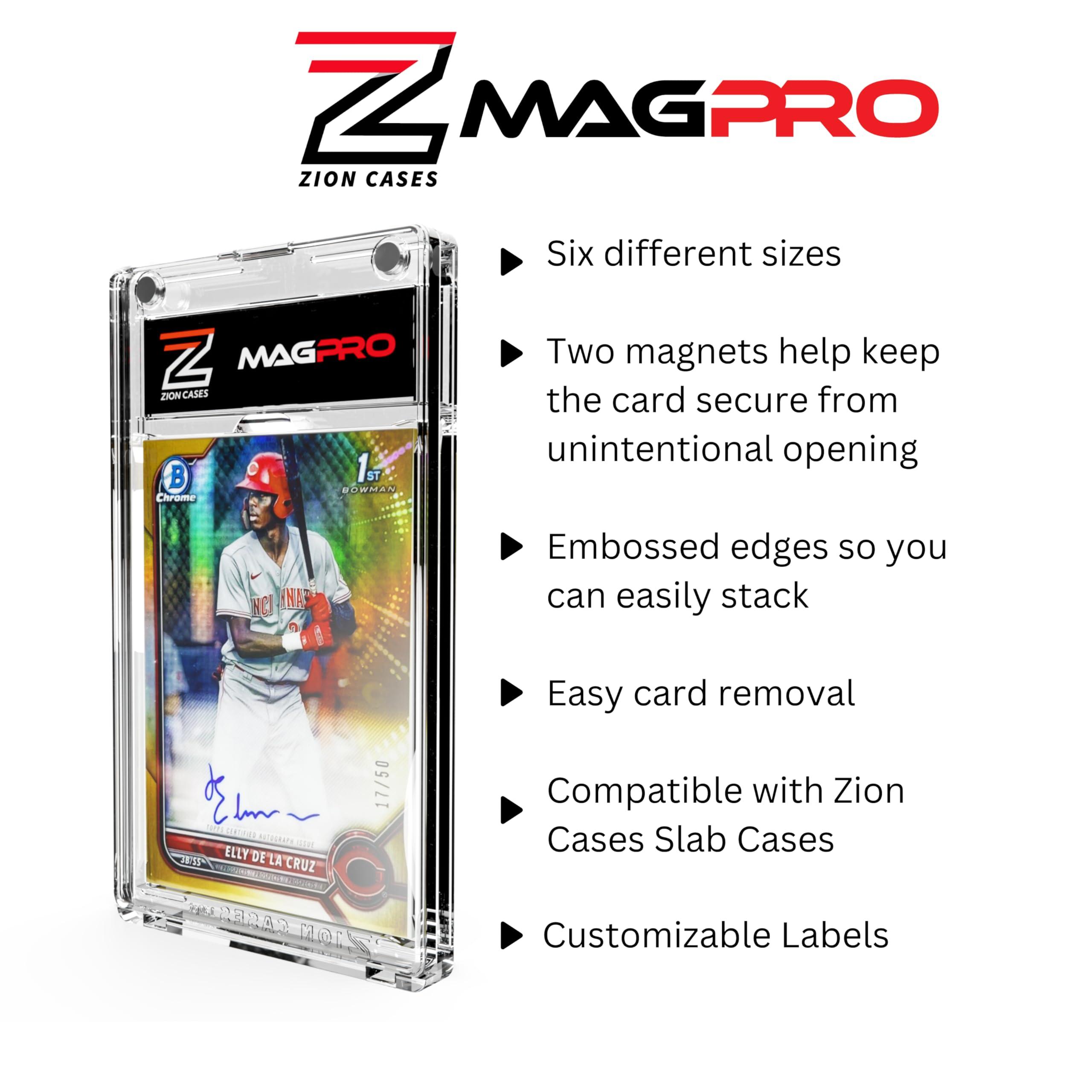 Zion Cases Zion Cases MagPro 100PT Magnetic Card Holder; Duel Magnet Card Case for Secure Holding Strength to Guard Against Unintentional Openings; includes 20 Magnetic Trading Card Case; (20 Pack)