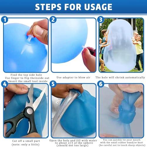 OPENDGO 47\'\' Giant Bubble Ball for Kids Adults Inflatable Fun Ball Water Injection Bubble Ball Balloons Beach Garden Ball Soft Rubber Ball for Outdoor Indoor Party