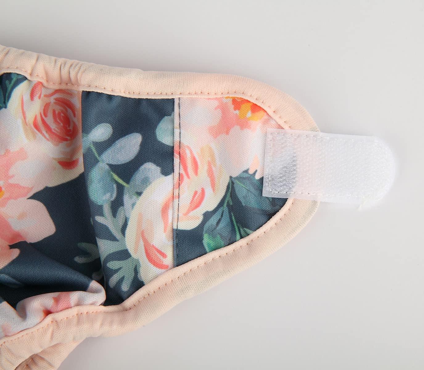 Sigzagor Newborn Baby Cloth Diaper Cover Nappy Hook and Loop (Flowers Deers)