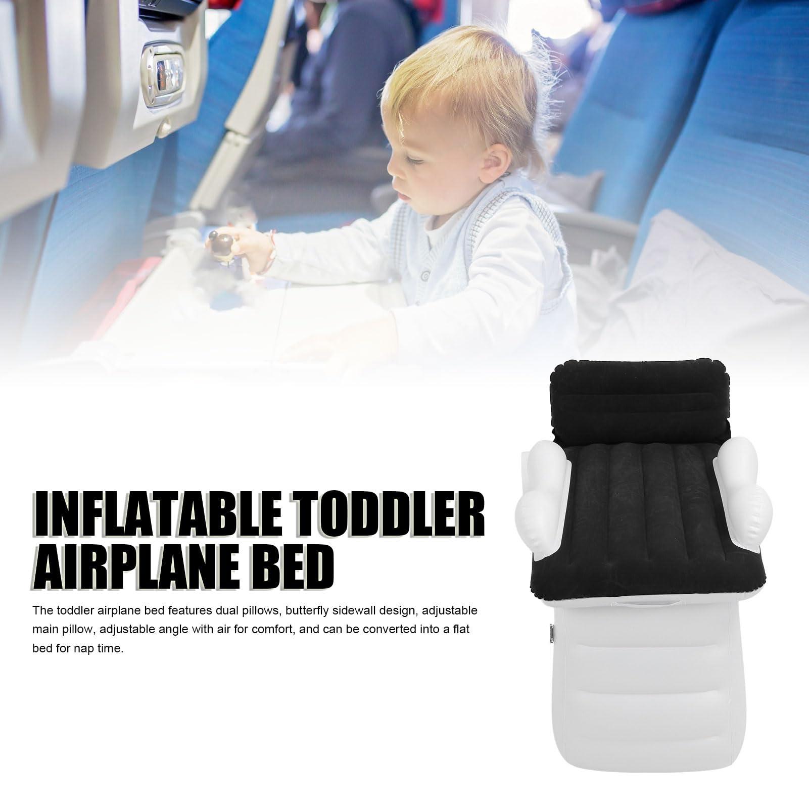 GOTOTOP Inflatable Toddler Travel Bed, Toddler Blow Up Mattress with Sides, with Safety Bumpers for Travel, Complete Kids Air Mattress Set with High Speed Pump and Carry Bag