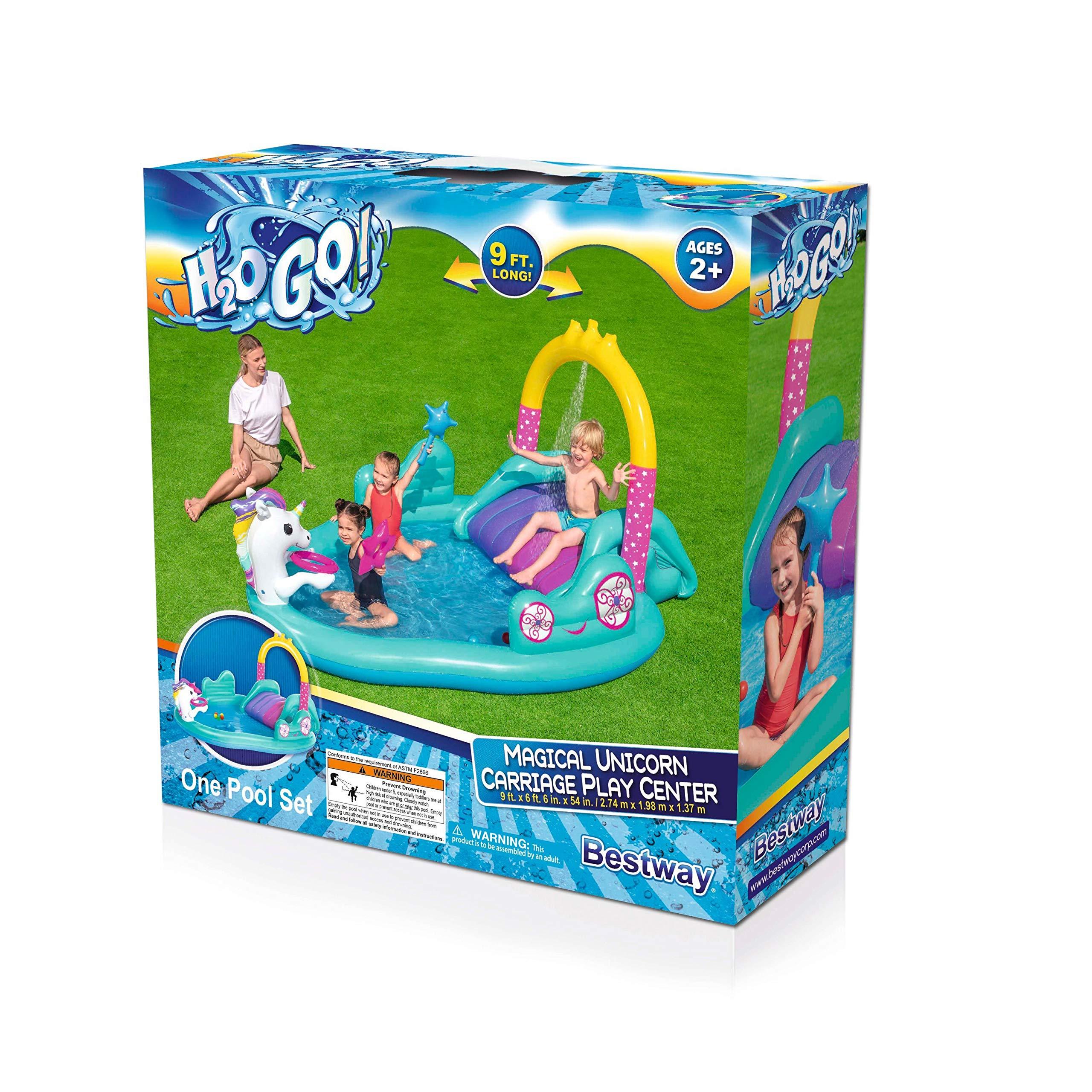 H2OGO! H2OGO! Bestway Magical Unicorn Carriage Play Pool Center