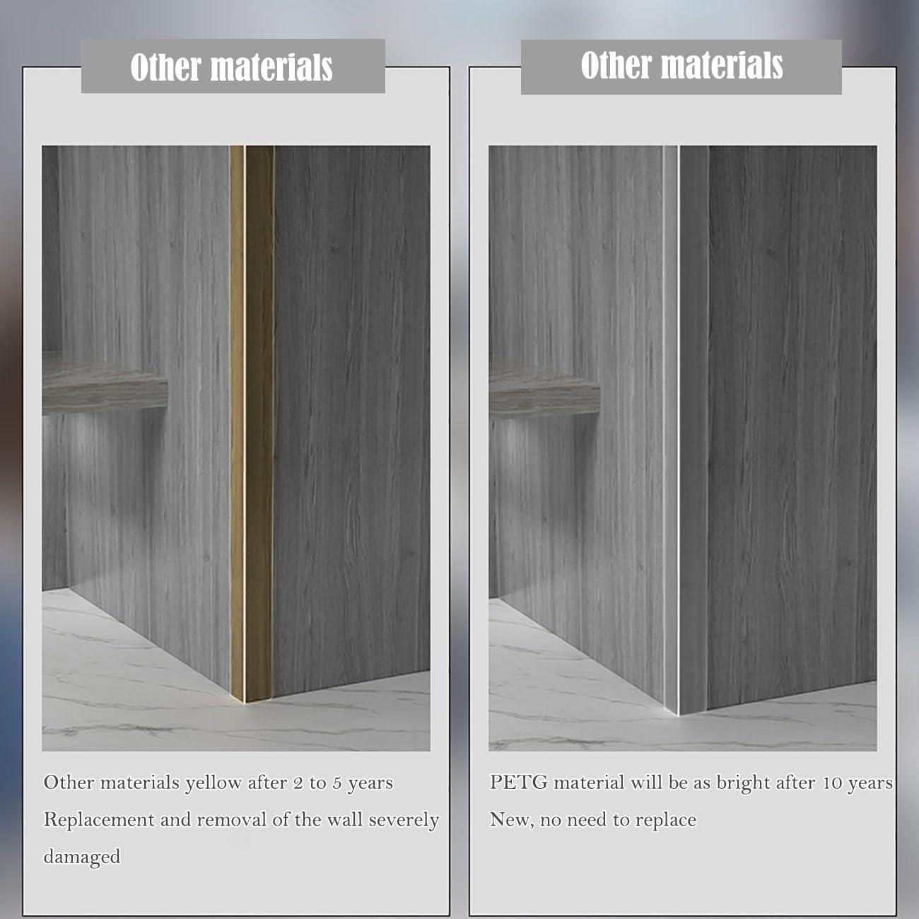 YVML Self Stick Corner Guards Trim for Wall Furniture, High Transparency Corner Shield 3cm/1.2in Wide, Corner Edging Trim Strips for Living Room Bedroom Bathroom Doorway Decor (Size : 120cm/47in*3cm/1.2in