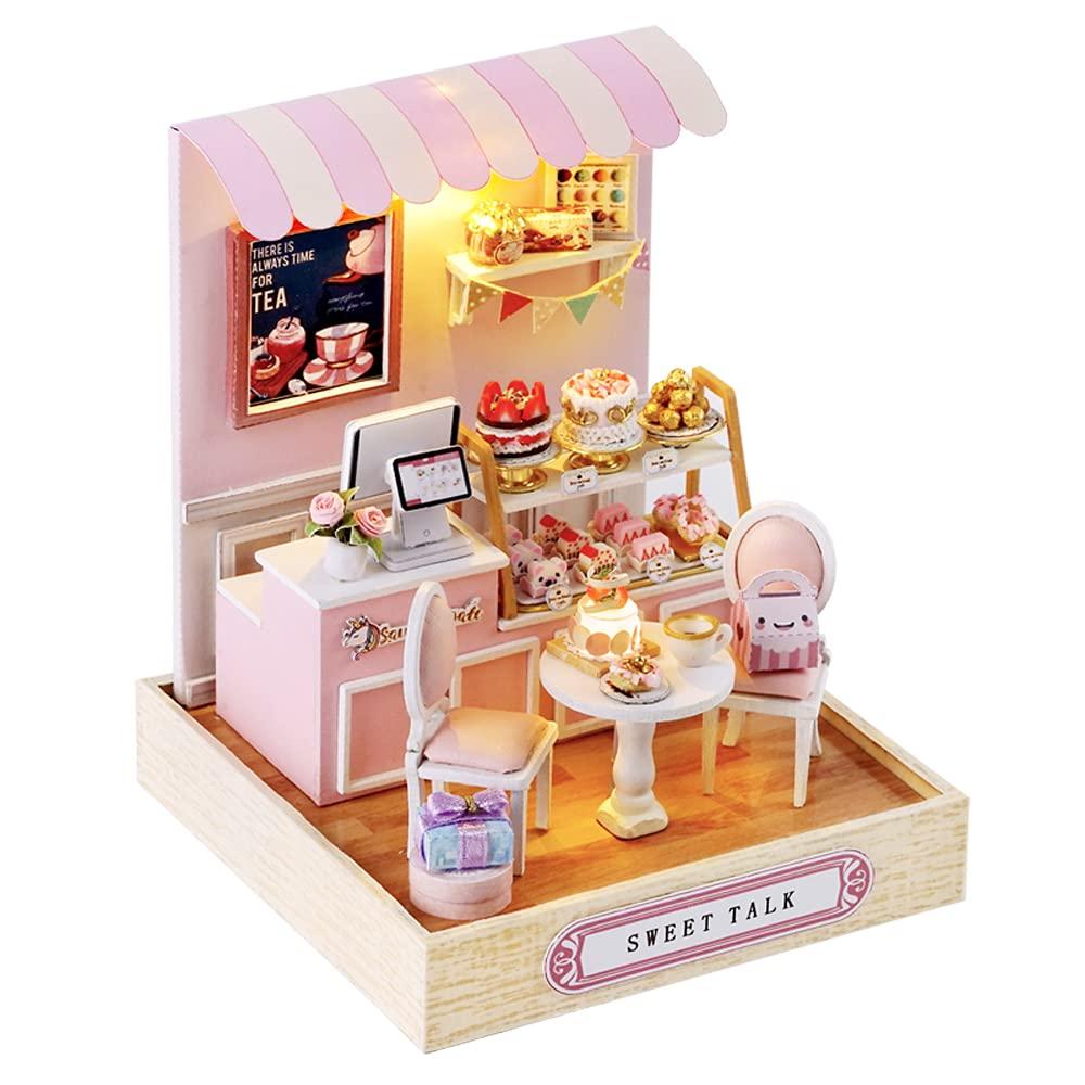 Flever Flever Dollhouse Miniature DIY House Kit Creative Room with Furniture for Romantic Valentine\'s Gift (Sweet Talk)