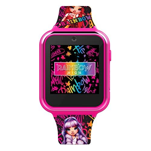 Accutime Accutime Kids Rainbow High Educational Learning Touchscreen Pink Smart Watch Toy with Multicolor Strap for Girls, Boys, Toddlers - Selfie Cam, Games, Alarm, Calculator, Pedometer (Model: RNB4017AZ)