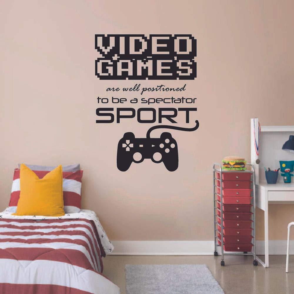 All Things Valuable Spectator Sport Quote Video Game Games Gamers Quotes Wall Sticker Art Decal for Girls Boys Room Bedroom Nursery Kindergarten Fun Home Decor Stickers Wall Art Vinyl Decoration Size (30x27 inch)