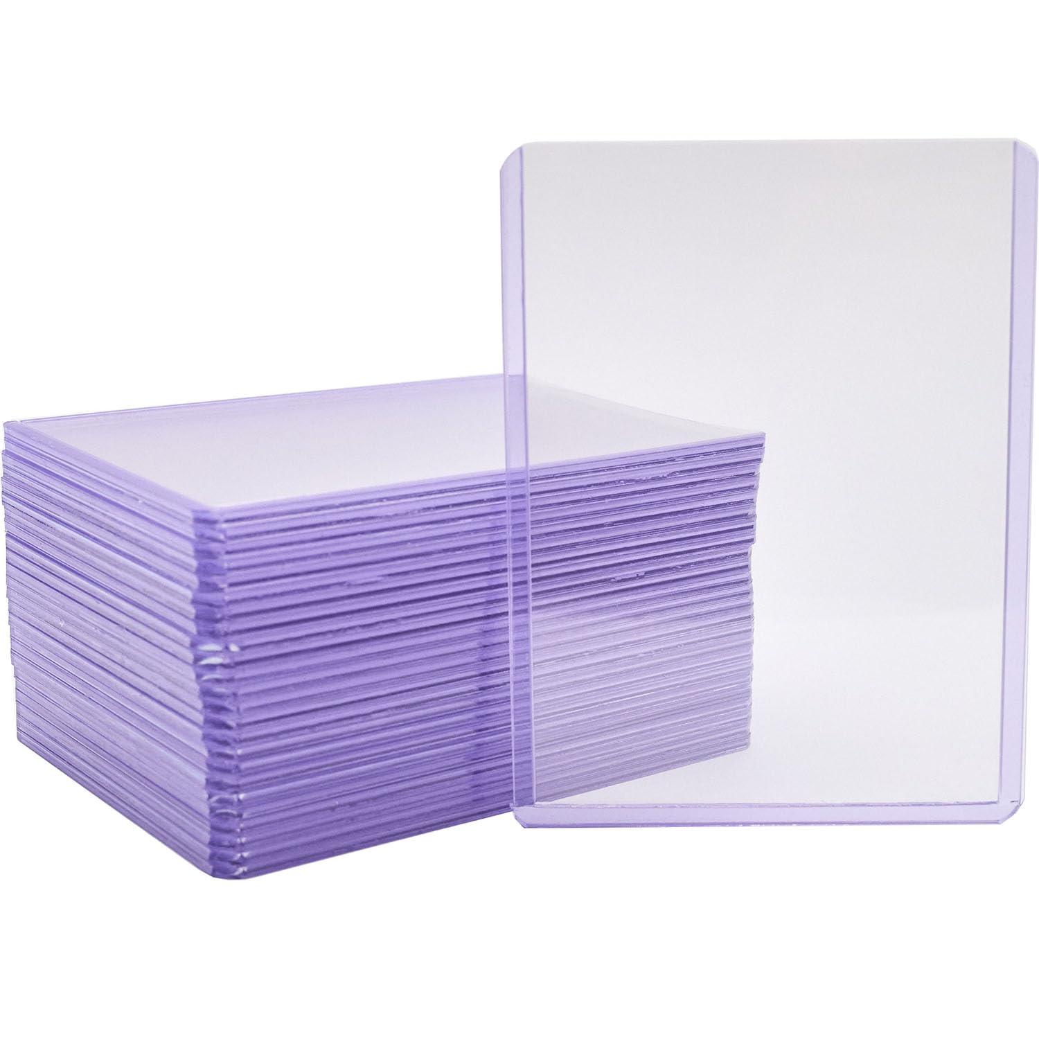 Platinum Protectors Platinum Protectors 55pt Toploaders Trading Card Protectors (50-Count) - Clear Hard Plastic Top Loader Sleeves for Autos, Refractors, etc