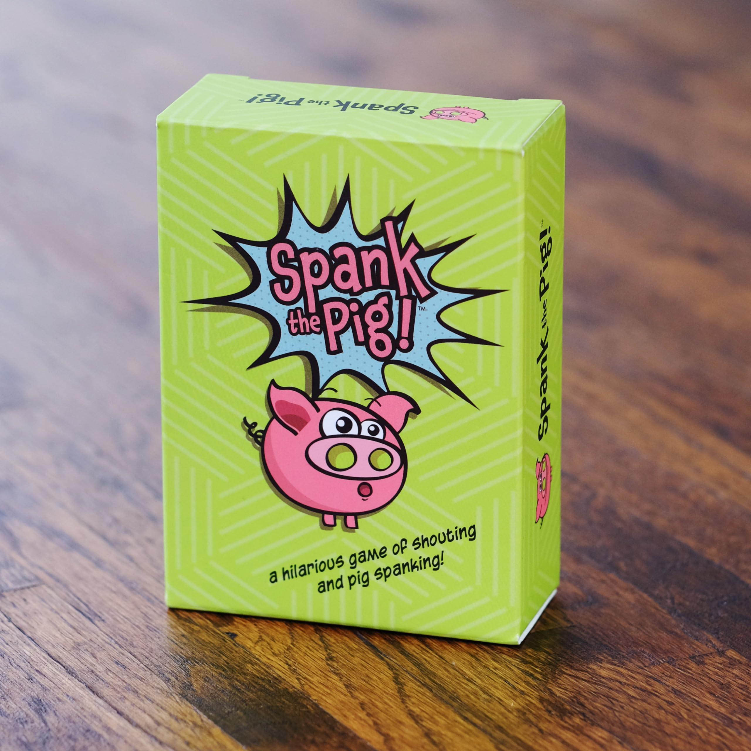 Sweet Bros Games Spank The Pig! - Hilarious & Fun Family Card Game for Kids, Teens & Adults, Funny Fast Paced Games for 2-7 Players
