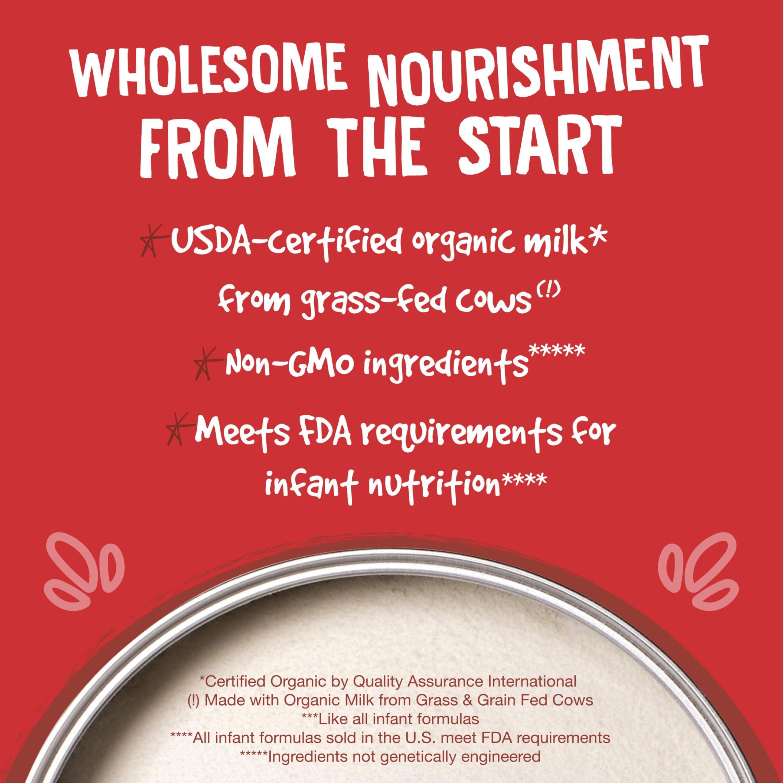 Earth's Best Earth's Best Organic Baby Formula for Babies 0-12 Months, Powdered Dairy Infant Formula with Iron, Omega-3 DHA, and Omega-6 ARA, 21 oz Formula Container