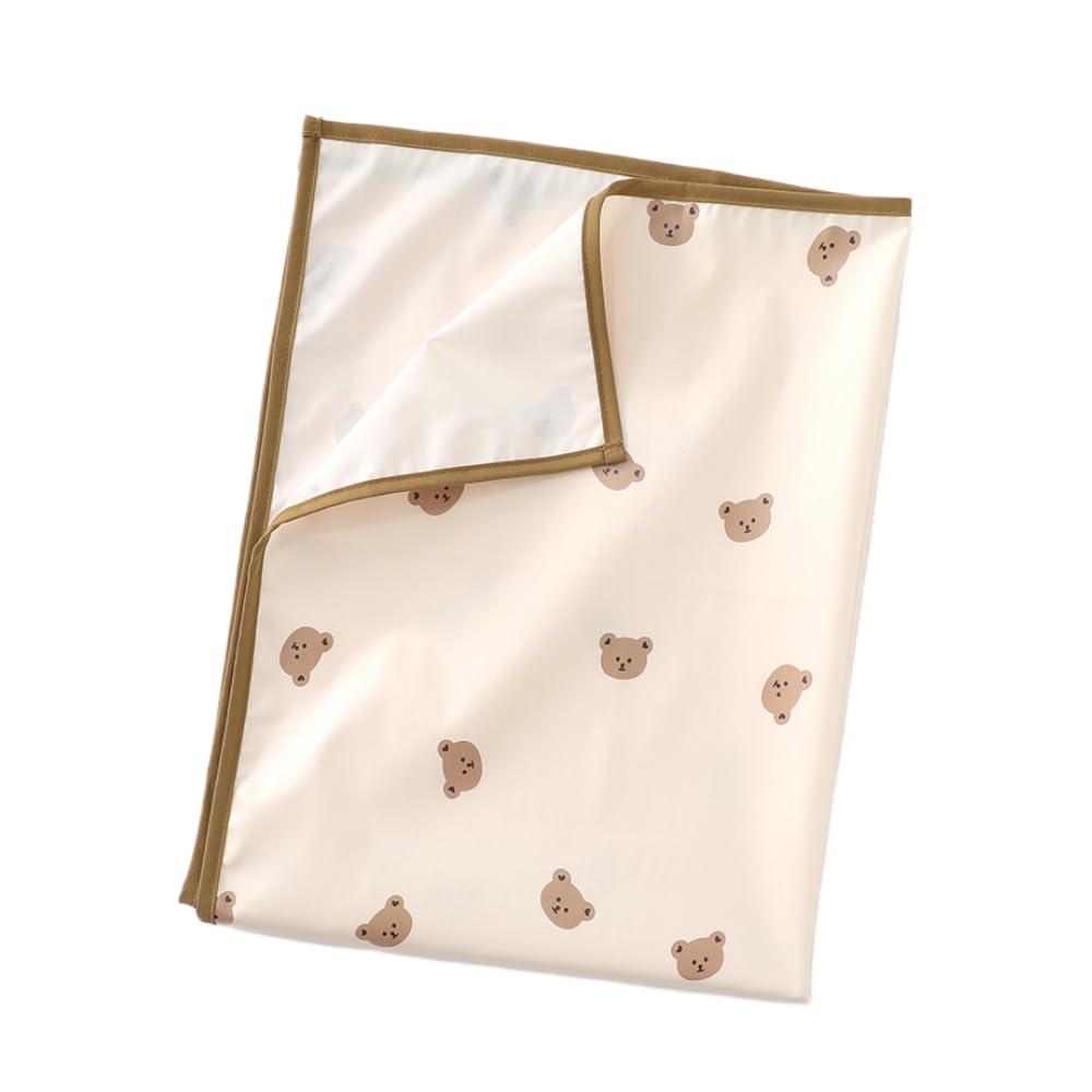 SPOTRILL Baby Waterproof Bed Pad Washable Mattress Pad Reusable Underpads Waterproof Mattress Reusable Pee Pads for Bed Wetting Toddlers Women Kids Adults (Bear)