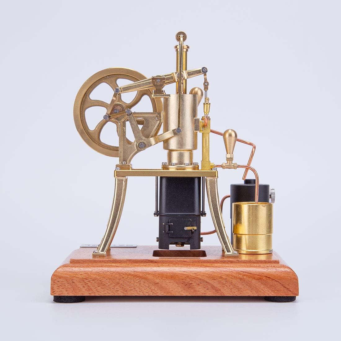 Helixsun Helixsun Retrol Hot Air Pumping Engine Model, 1/12 Scale Water-Cooled Stirling External Combustion Engine Physics Experiment Mechanical Toy Set