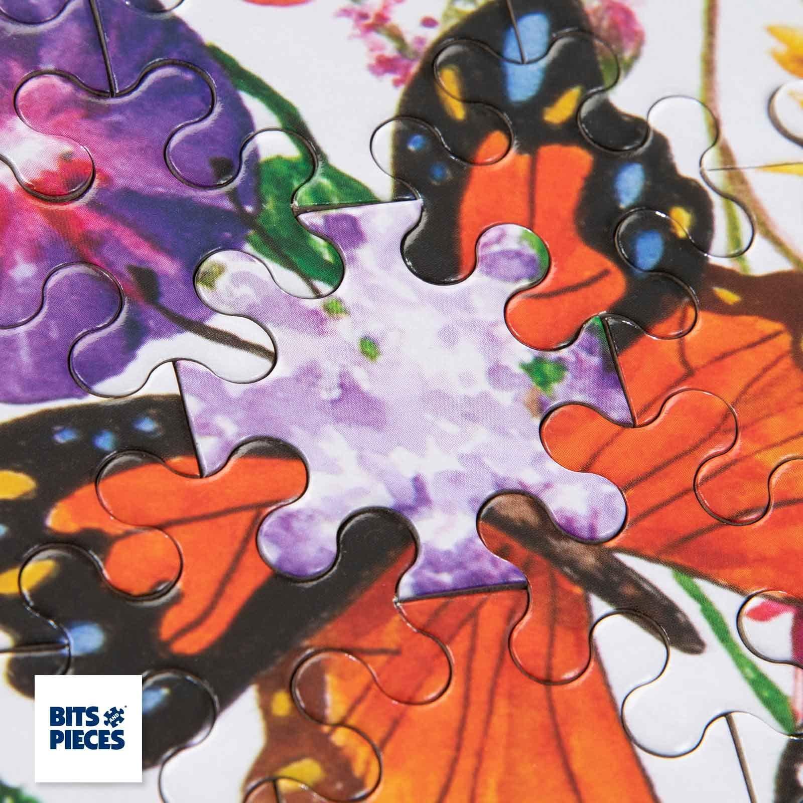Bits and Pieces Bits and Pieces - 280 Piece Jigsaw Puzzle for Adults - 18\" x 24\" - \'Butterfly and Clematis Forest\' - 280 pc Large Piece Colorful Flowers Unique Puzzle Challenging Tessellation Jigsaw by Charlsie Kelly