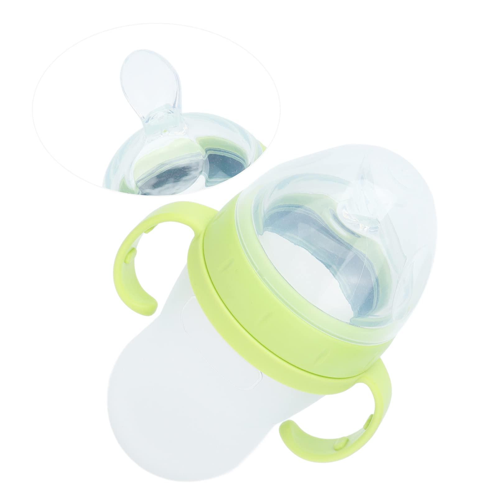 Natudeco Baby Food Feeder Infant Flowing Food Bottles Silicone Unisex Food Squeeze Bottle Kid Food Dispensing Spoon Infant Self Feeding Tool Children Tableware