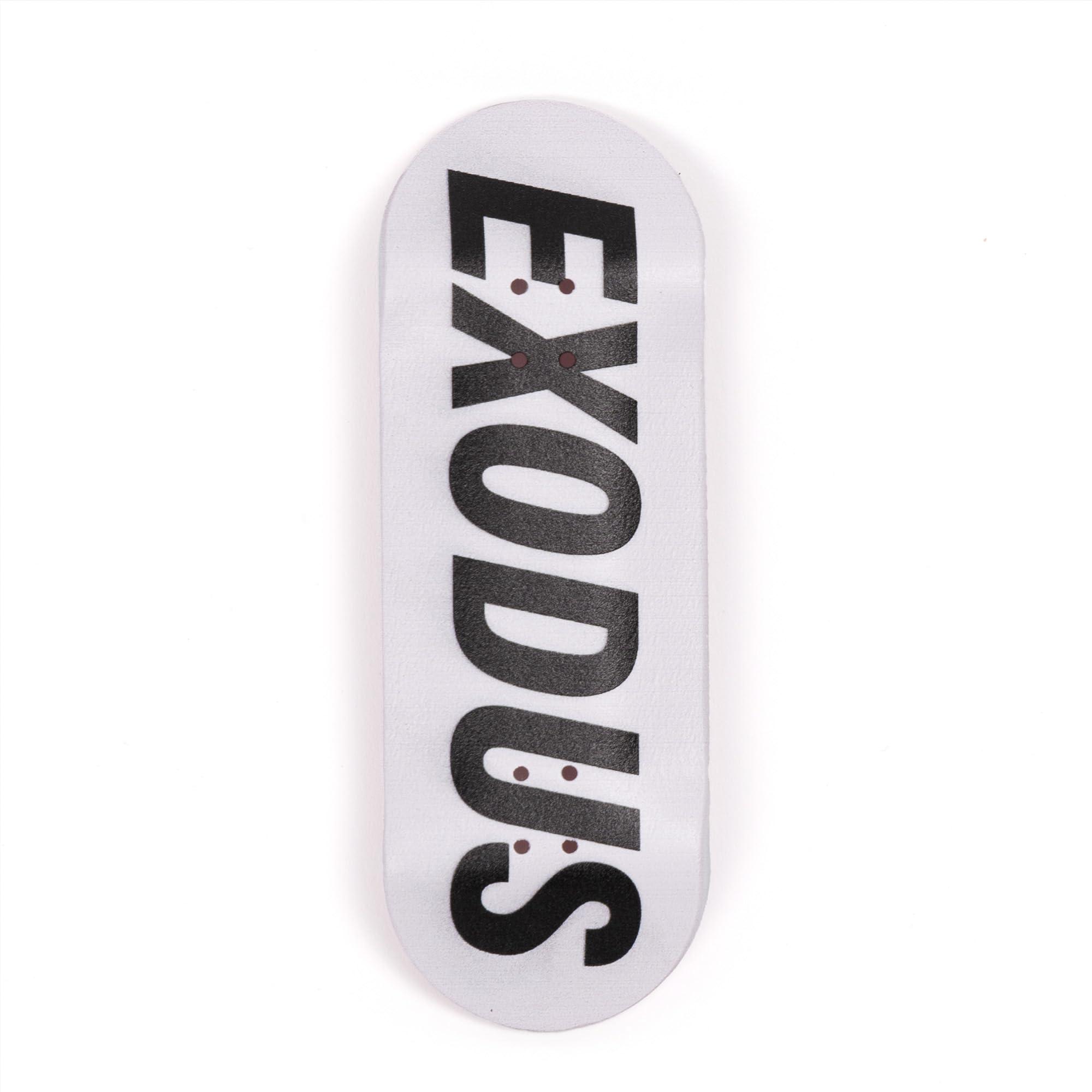 EXODUS EXODUS Deep Concave Fingerboard Deck (White Bold, 33mm)