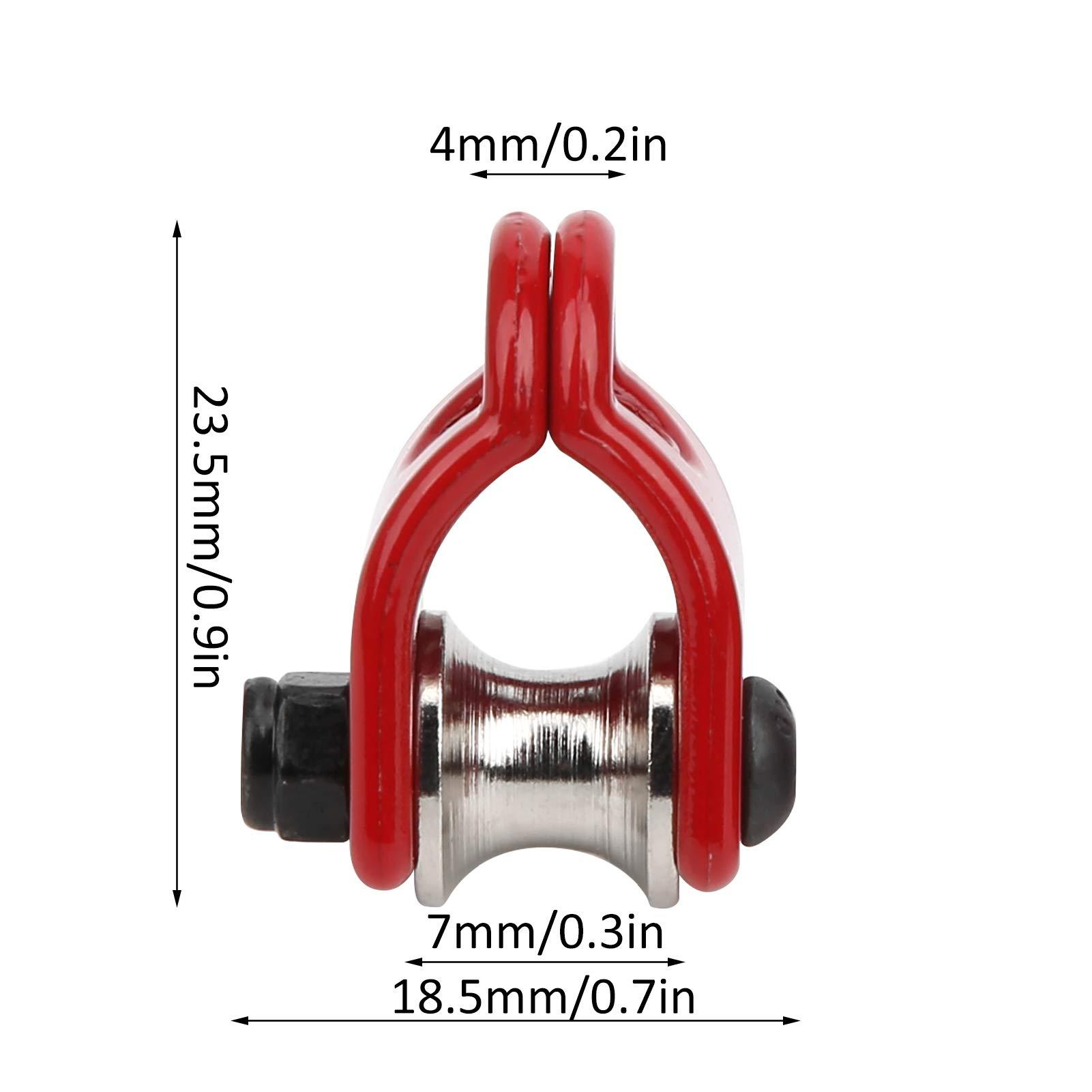 VGEBY RC Lifting Pulley, 2PCS Lifting Pulley Upgrade Parts 1/10 Scale RC Car Lifting Pulley Vehicle Scale Accessories for HSP REDCAT Crawler Car Crawler(Type A) 1/10 Scale Rc Tow Winch Shackle Rc Winch