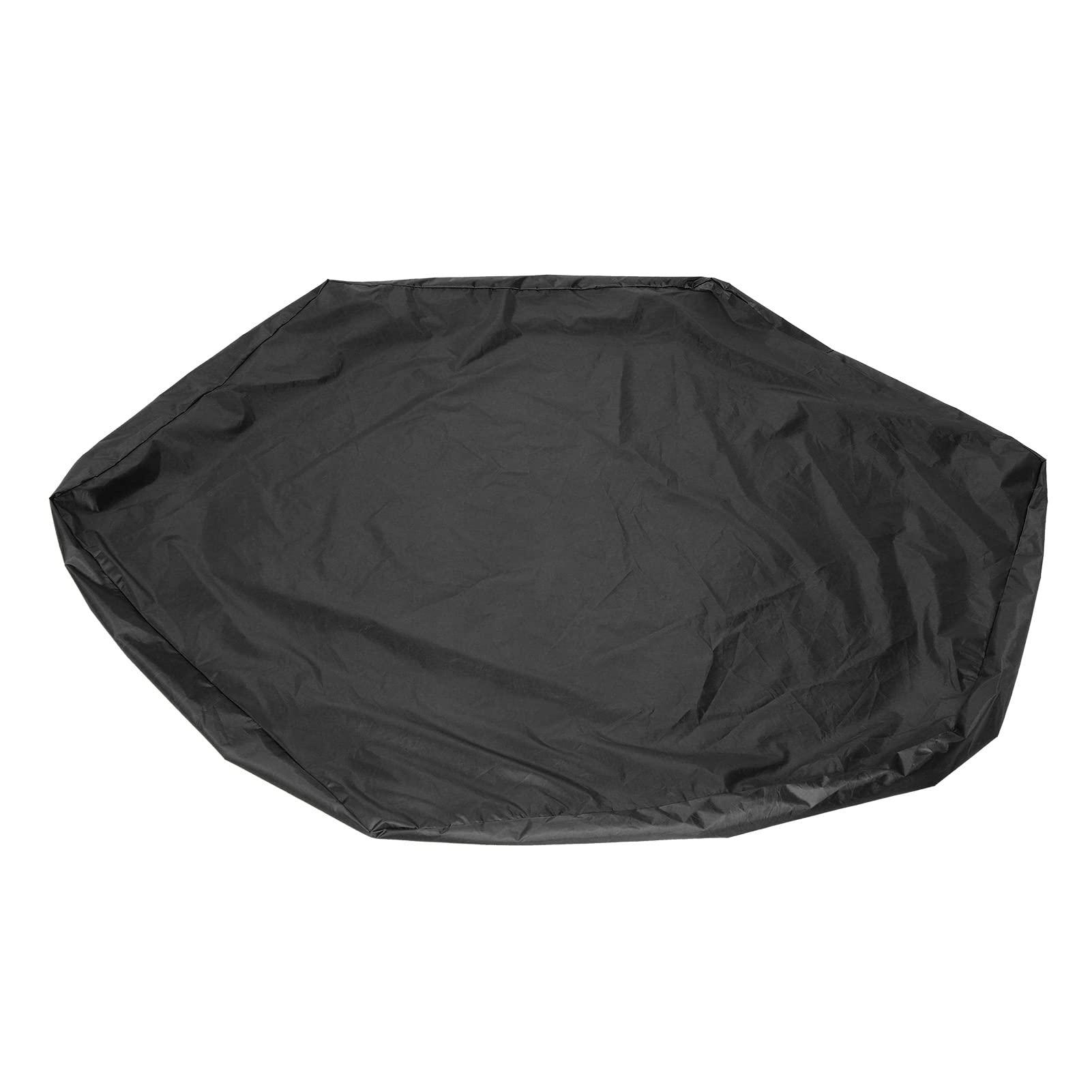 PAOORTS PAOORTS Sandbox Cover, Hexago n Sandpit Sand Toys Cover, Protective Cover for Sandpit Canopy Sand Toys, Waterproof Pool Cover with Drawstring for Outdoor(Black)