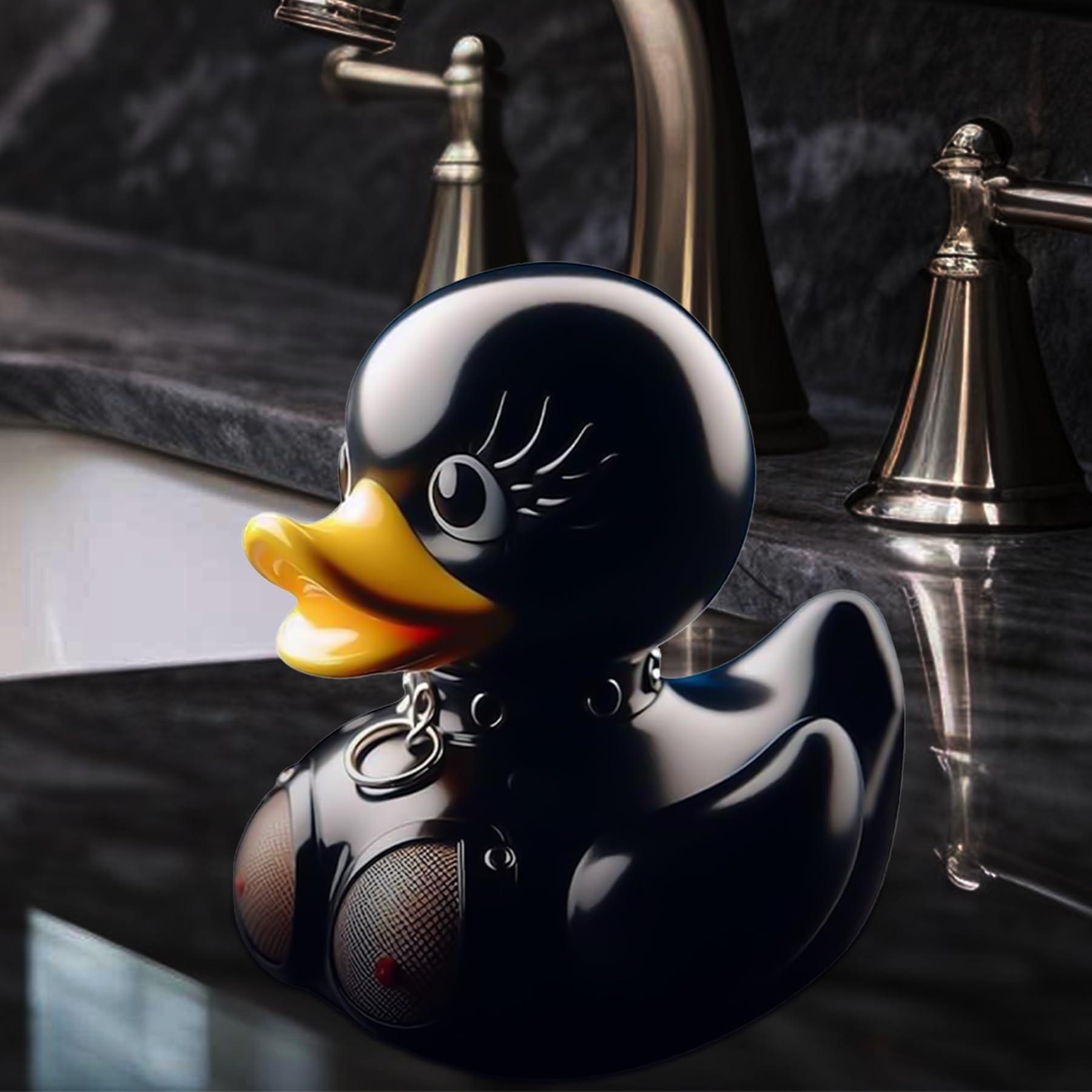 donciety donciety Unique Rubber Duck, Gothic Duck Satanic Duck, Gothic Cyberpunk Resin Punk Ducks, Dancing Duck, Goth Girl Duck, Satanic Duck Gothic Gifts Home Decor New Year\'s Gift (Dancer Duck)