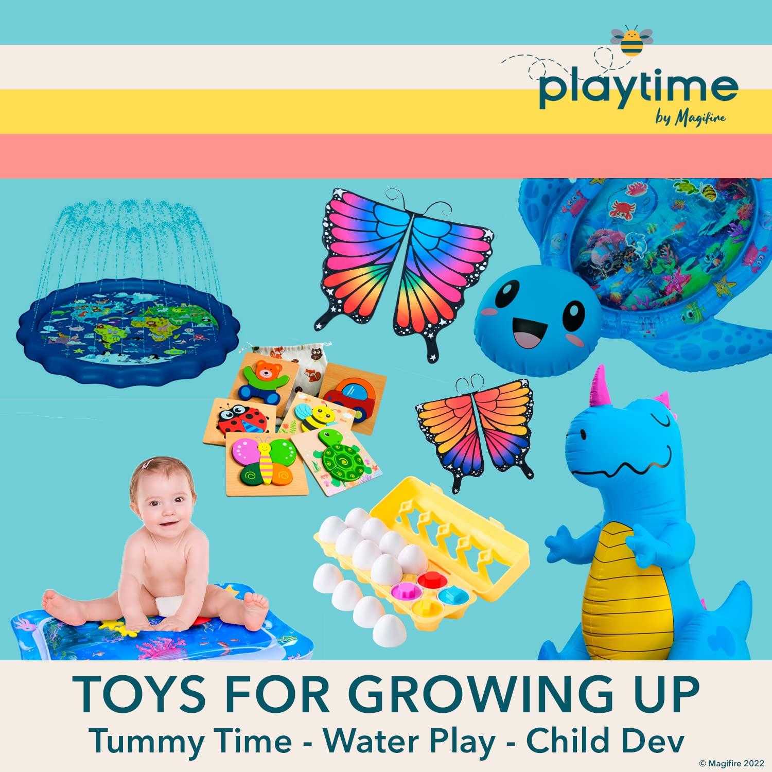 MAGIFIRE Magifire Sprinkler Splash Pad for Toddlers 1-3, 59 In., Water Toys for Dogs, Kids, Outdoor Baby Toys Ideal for Playtime and Cooling Off Outside, Easy to Setup, Ideal for Summer and Backyard Activities