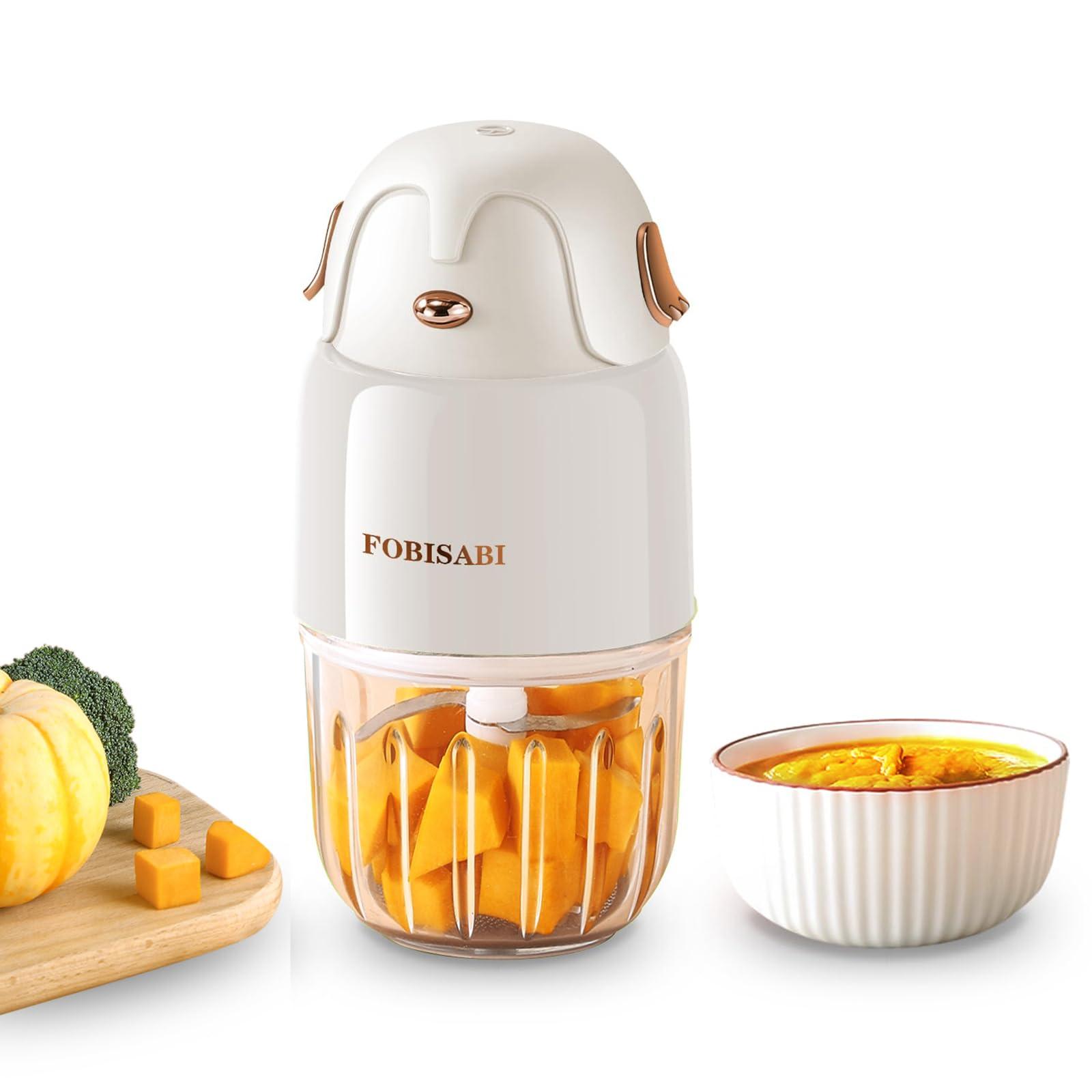 FOBISABI Baby Food Maker - Baby Food Processor Baby Food Blender for Baby Food, Fruit, Vegatable, Meat, Baby Food Puree Maker Make Fresh and Nutritious Meals for Your Little One (White)