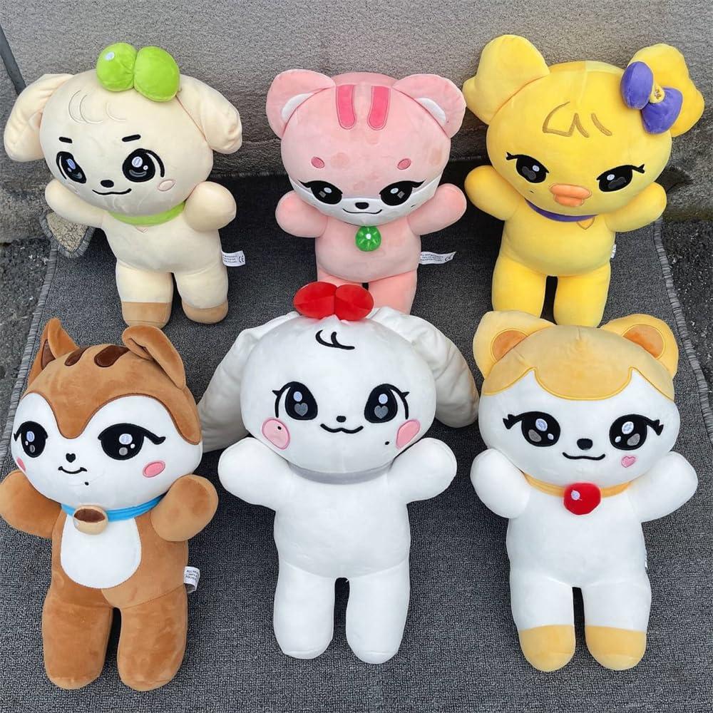 Generic Kpop IVE MINIVE Park Cartoon Plush Doll DAL-E Cherry CHEEZ NAORI 40CM Cute Stuffed Doll + 1PCS Acrylic Keychain Bag Pendant (GANGANJI Doll)