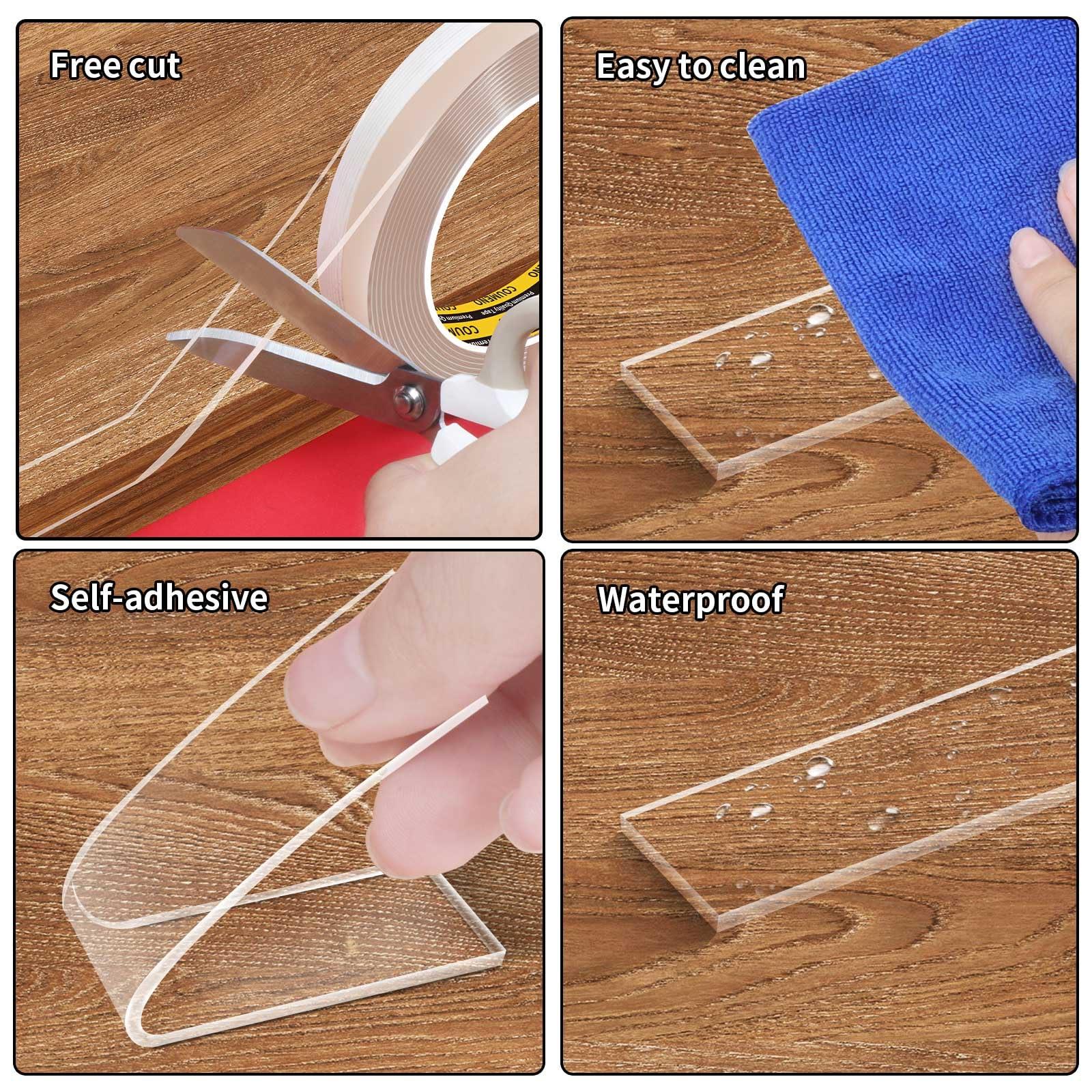 COUMENO COUMENO Clear Edge Protector,Safe Corner Protector, Anti-Sharp Edge Protector, for Furniture, Drawers, Tables, Cabinets 2inX3.28FT