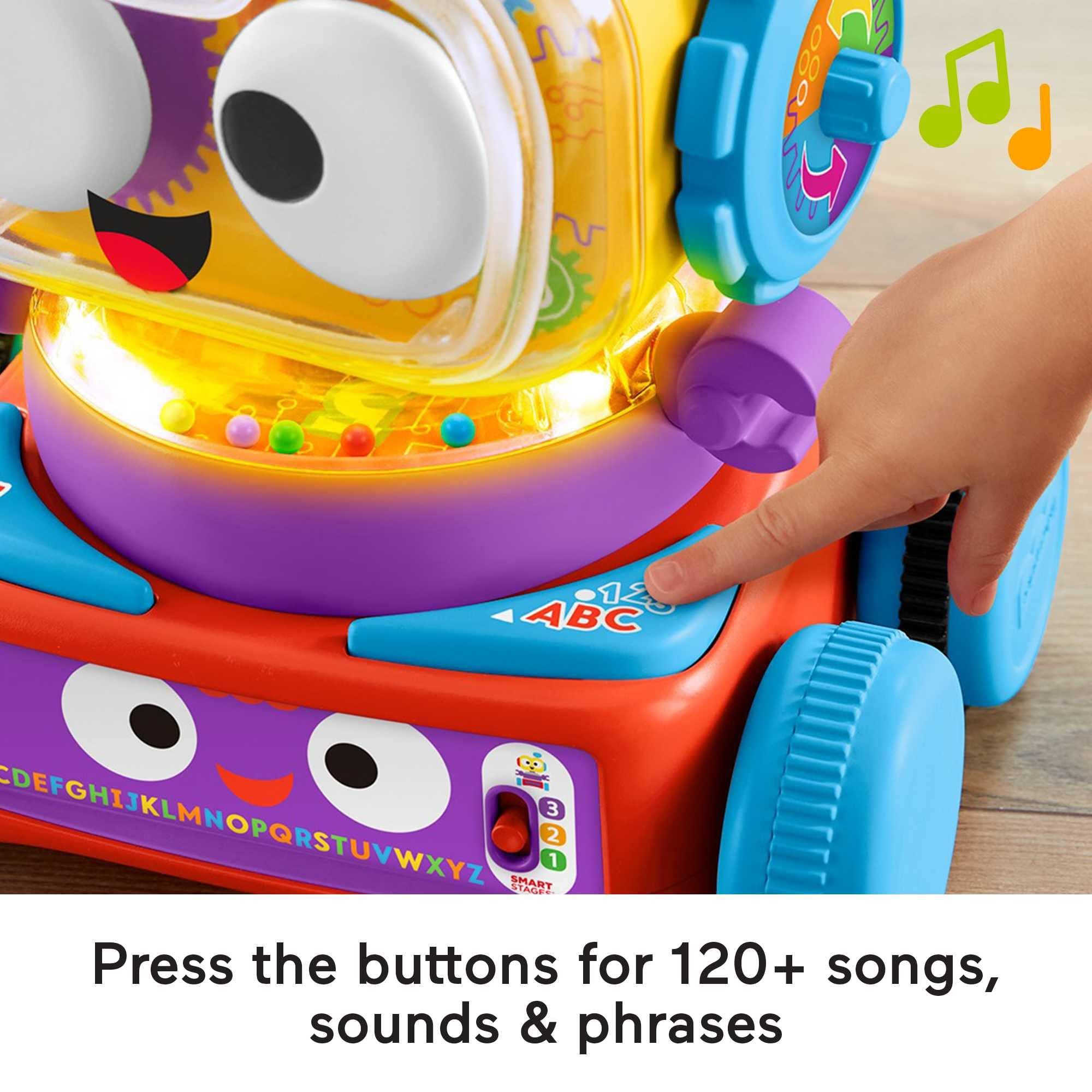 Fisher-Price Fisher-Price 4-in-1 Ultimate Learning Bot, Electronic Activity Toy with Lights, Music and Educational Content for Infants and Kids 6 Months and up, HBB04
