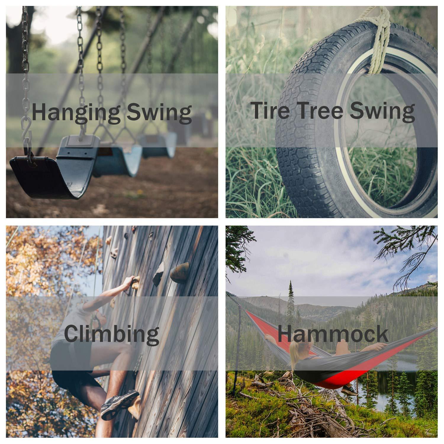 PROND PROND Swing Swivel 35kN Safest Rotational Device, Swing Spinner, Carabiner Swivel, Climbing Rope Swivels for Childrens Web Tree Swing Setting, Aerial Dance, Hanging Hammock (Blue Red)