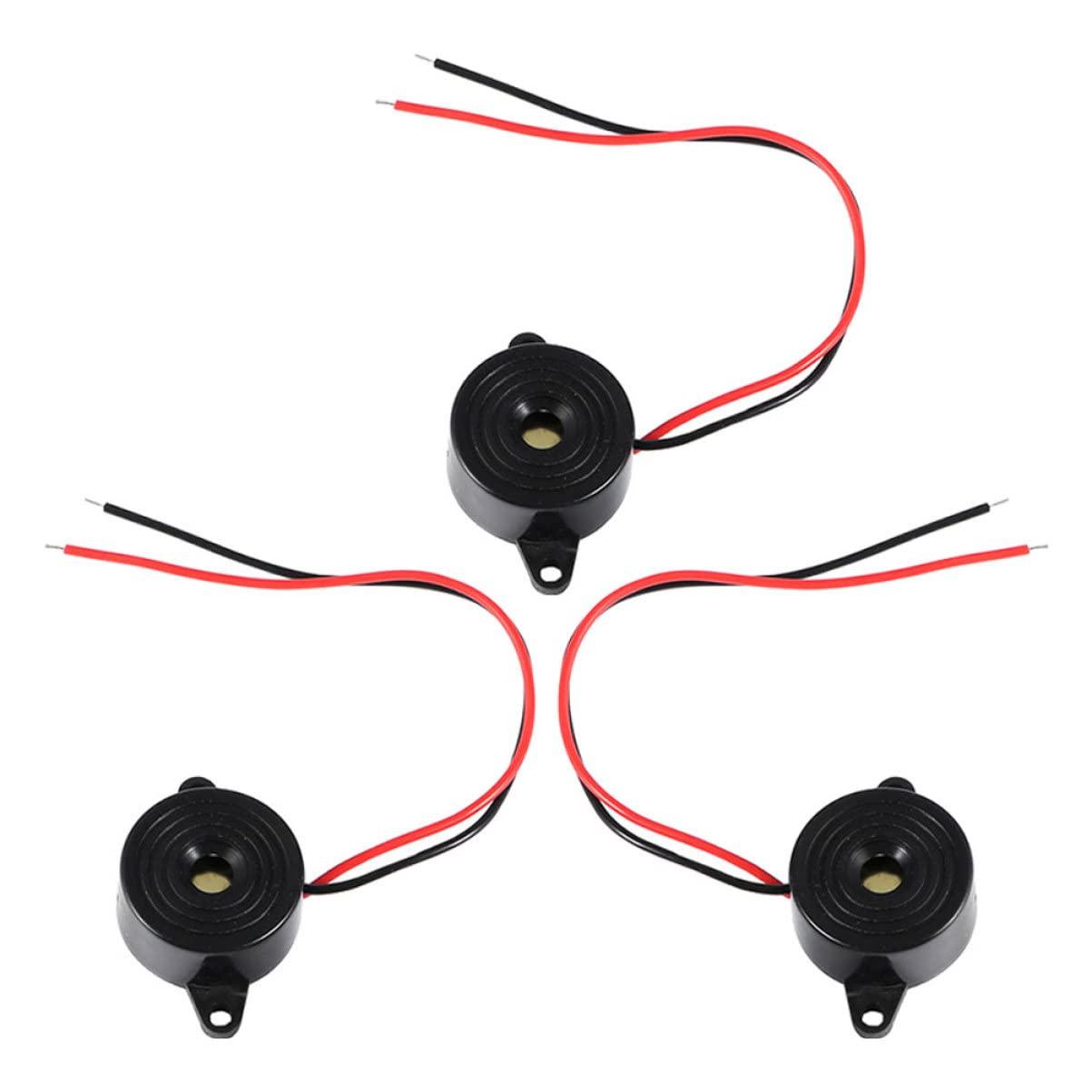 TOYANDONA TOYANDONA 5sets Practical Continuous Buzzer Electric Piezo Buzzer Home Security Alarm 2-Wire Connector 3-24v Dc Voltage 3pcs*5