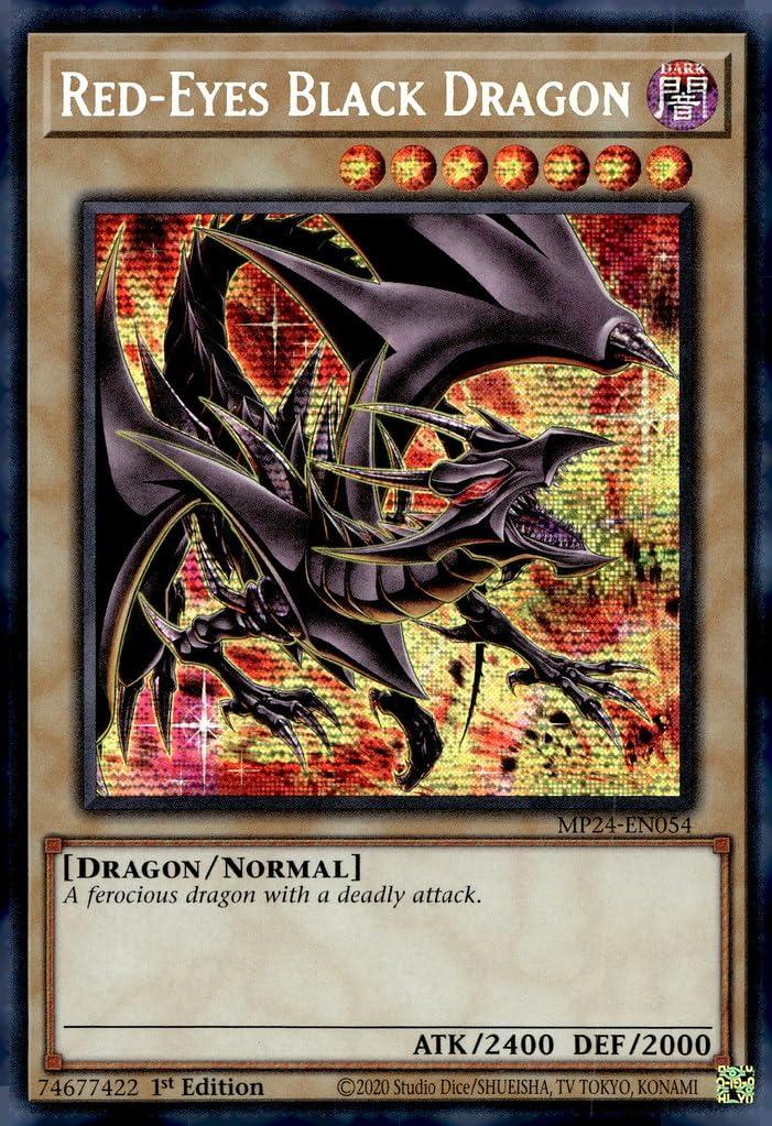 YU-GI-OH! Red-Eyes Black Dragon (Alternate Art) - MP24-EN054 - Prismatic Secret Rare - 1st Edition