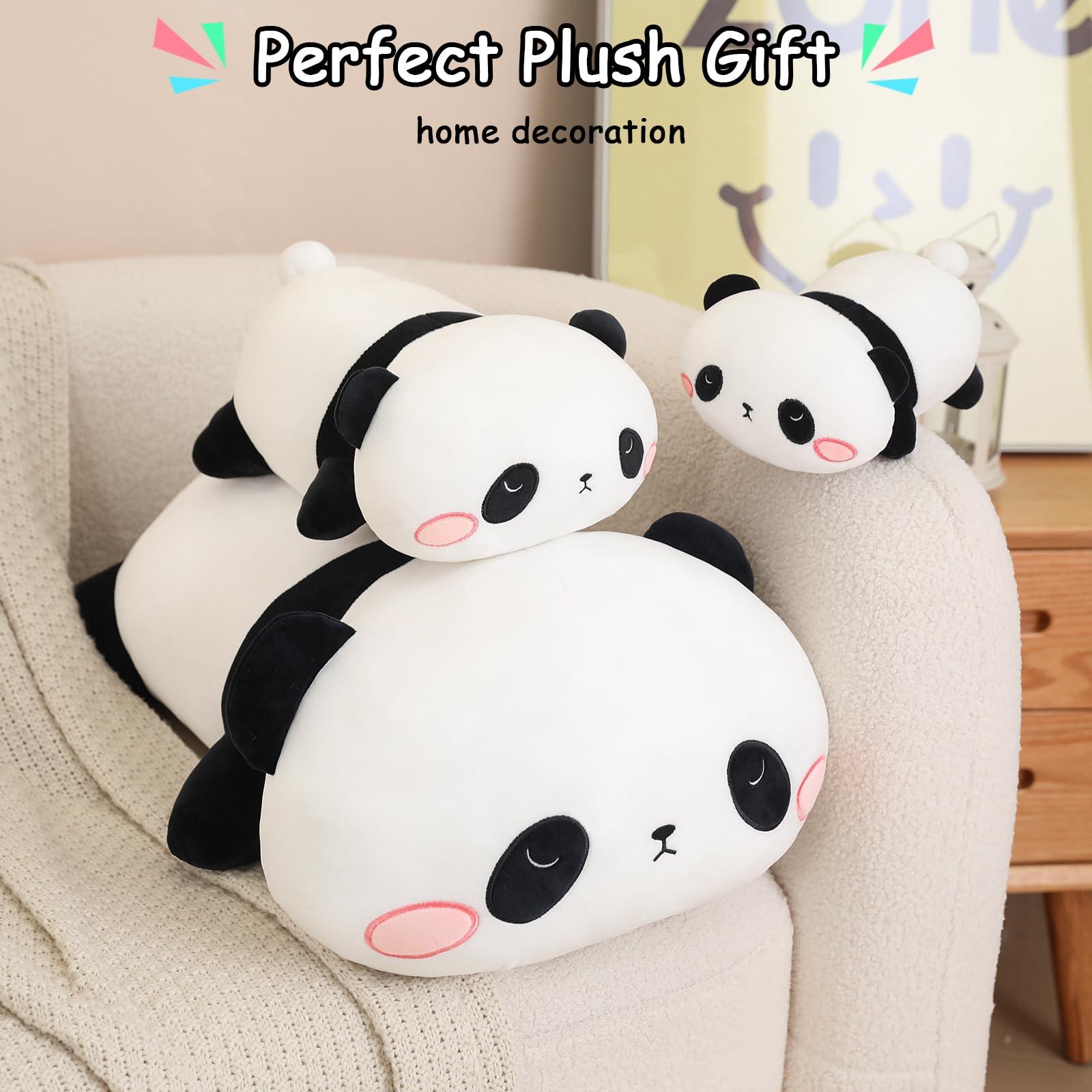SQEQE SQEQE Weighted Panda Plush, Weighted Panda Stuffed Animal for Anxiety, Cute Panda Plushies Soft Panda Bear Pillow Toy Gift for Kids Adults 13.8 Inch, 1.6 lbs