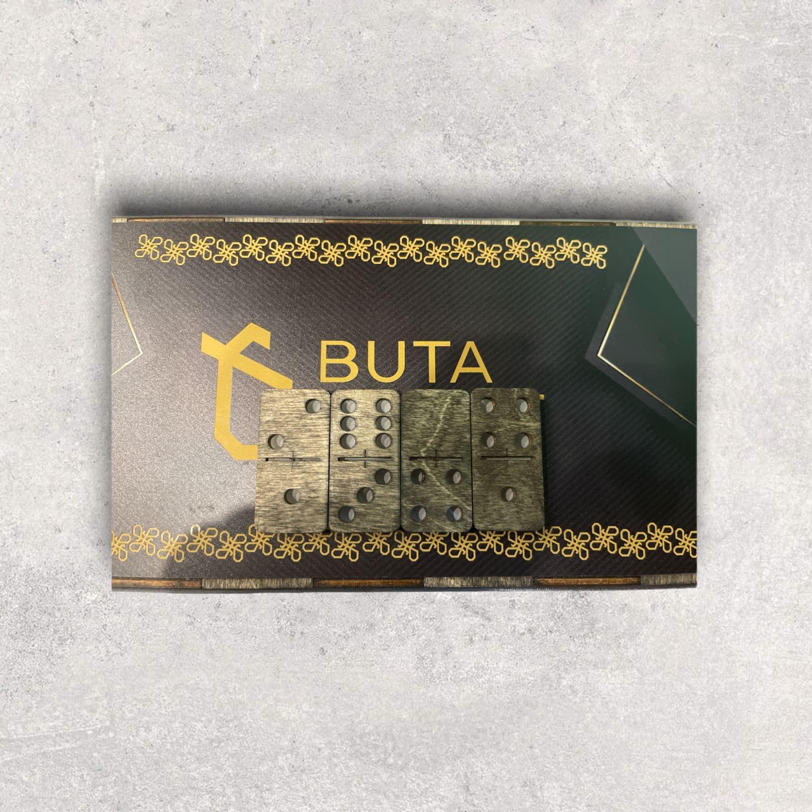 Generic Limited Edition Hand-Made Craft Wood Dominoes for Adult and Kids with Wood Case by Buta Craft