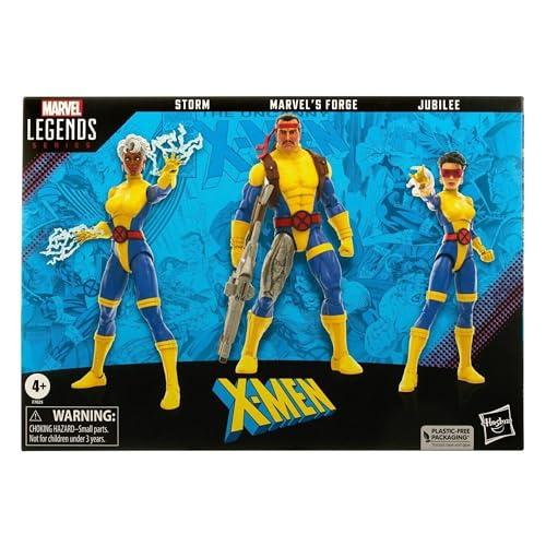 Marvel Marvel Legends Series Forge, Storm, & Jubilee X-Men 60th Anniversary Action Figure Set, 6-Inch Action Figures