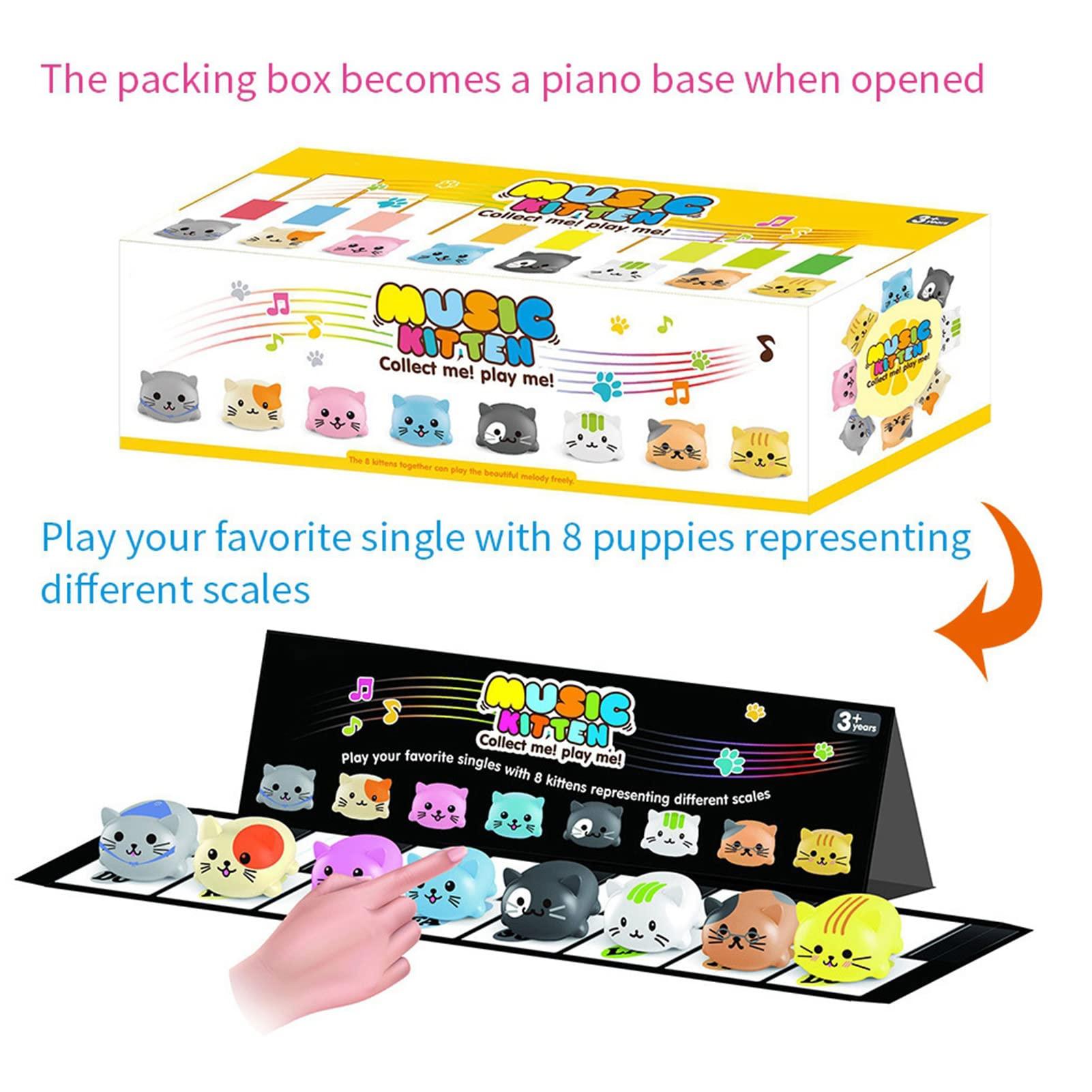 Dilwe Dilwe Musical Scale Cat, Touch Sensitive Music Piano Learning Funny Toy with Packing Box(#1) Car Mold