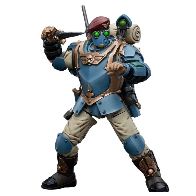 JOYTOY JOYTOY 1/18 Warhammer 40,000 Action Figure Astra Militarum Tempestus Scions Command Squad 55th Kappic Eagles Grenadier Collection Model Gift