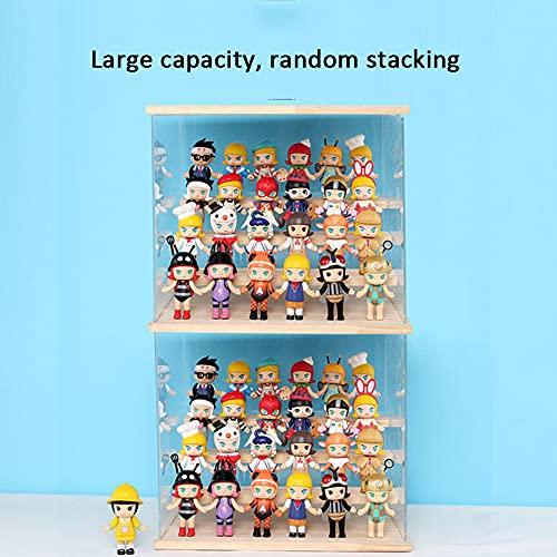 WANLIAN Clear Acrylic Display Case for Funko Pop,Pop mart,Minifigure,Action Figure with 5 Tier Shelf Collectibles Storage Assemble Showcase,Display case with Door for Figure Collectibles(Five Layer)