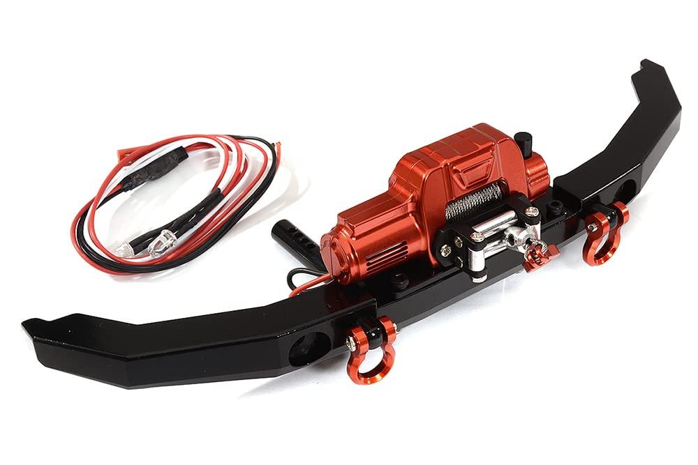 Integy Integy RC Upgrades for Axial, Realistic Front Alloy Bumper with Power Winch for Axial 1/10 SCX10 II 6X6